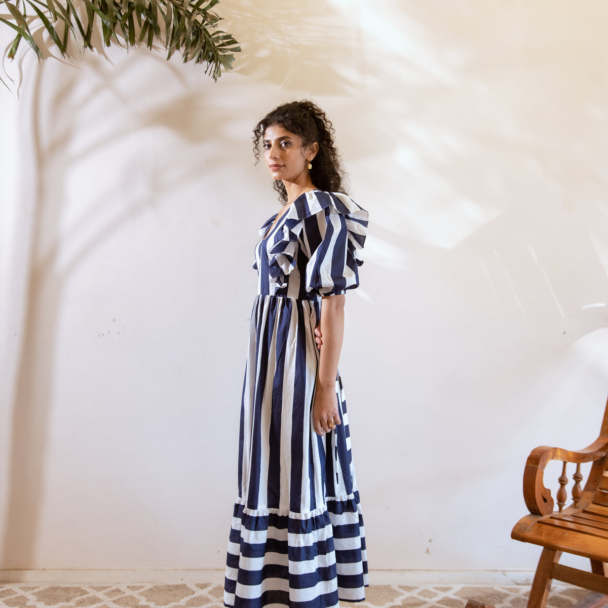 bagh-blue-white-stripes-dress-rivaajclothing