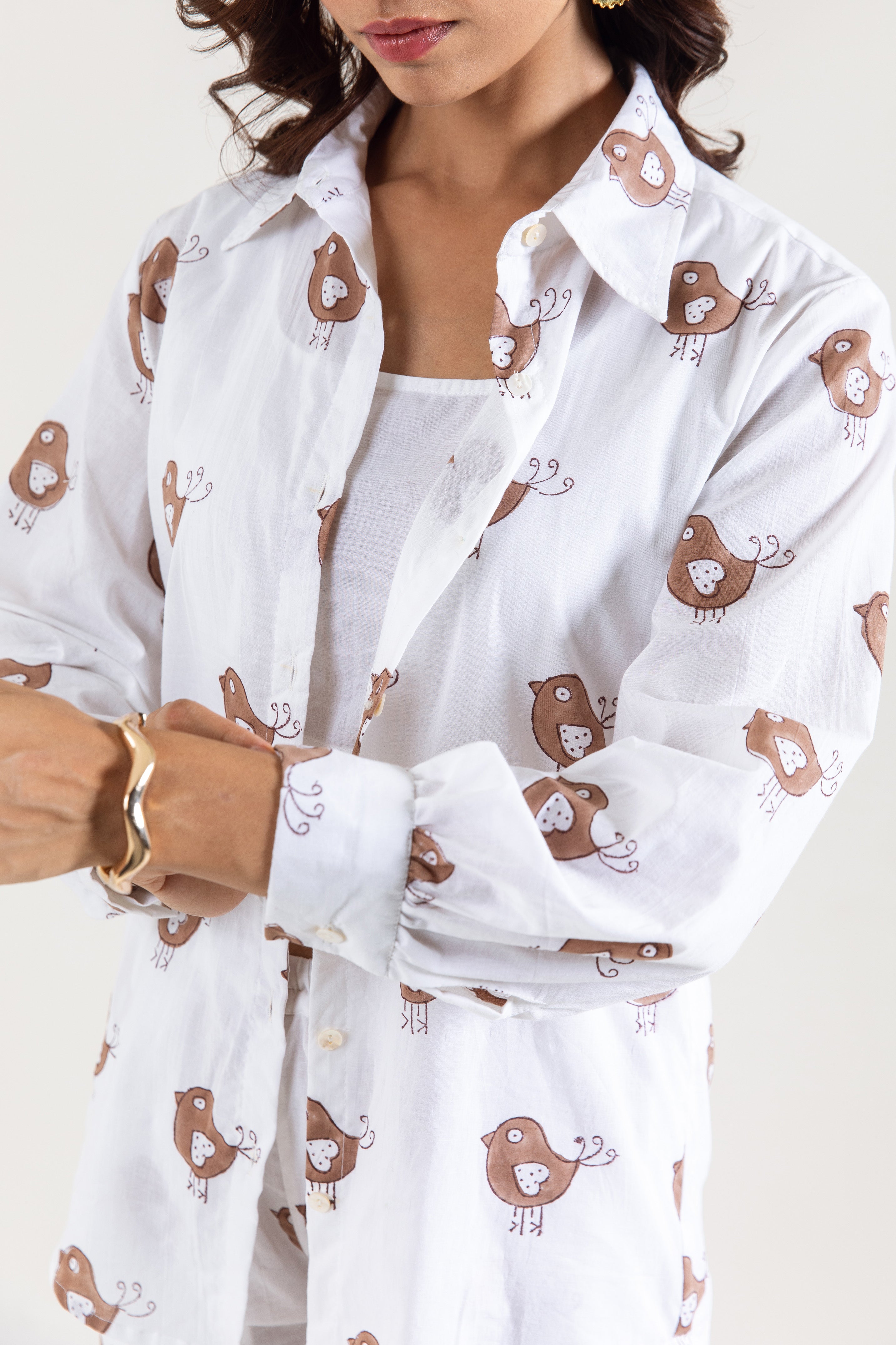 Little birdie block print Co-ord Set