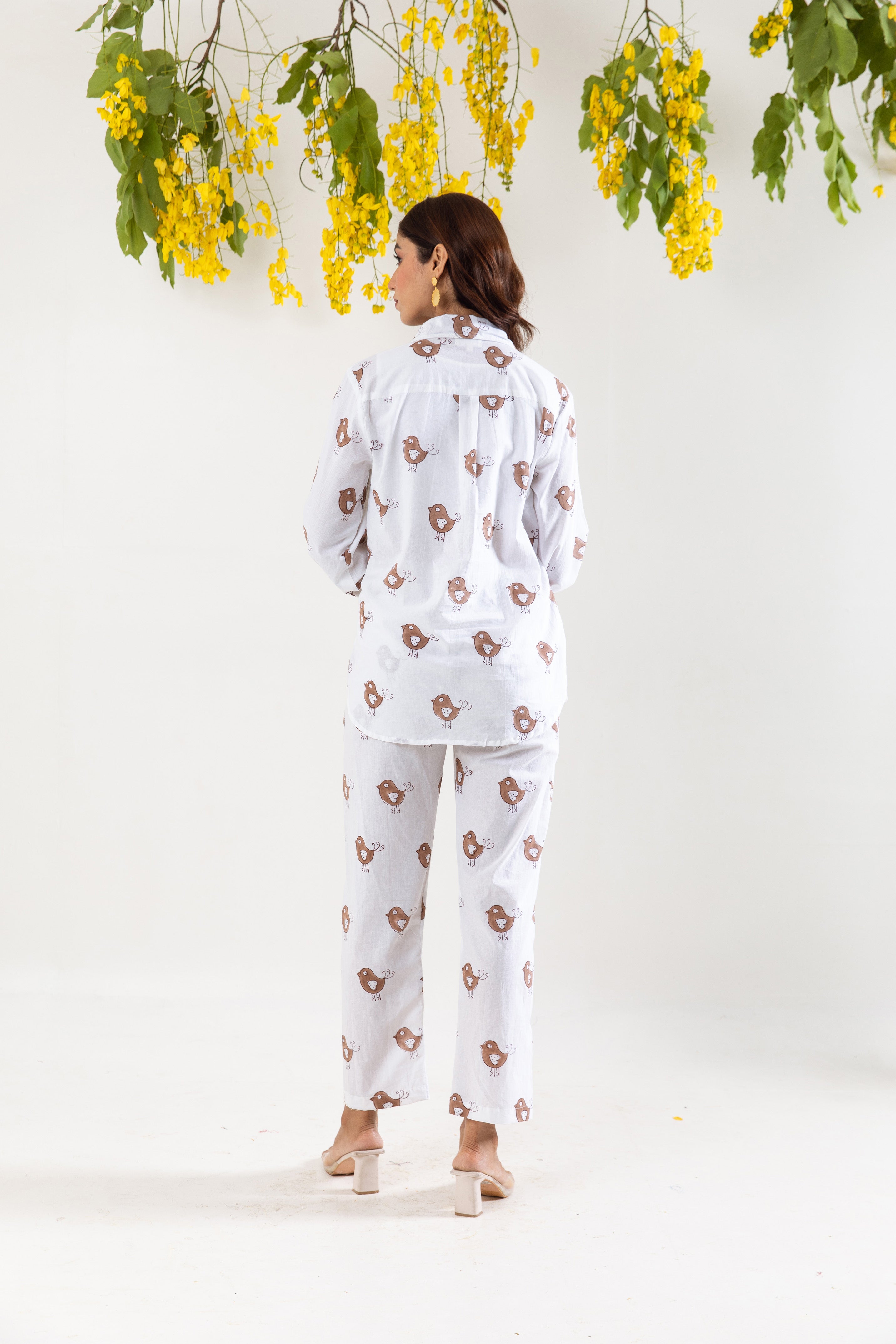 Little birdie block print Co-ord Set