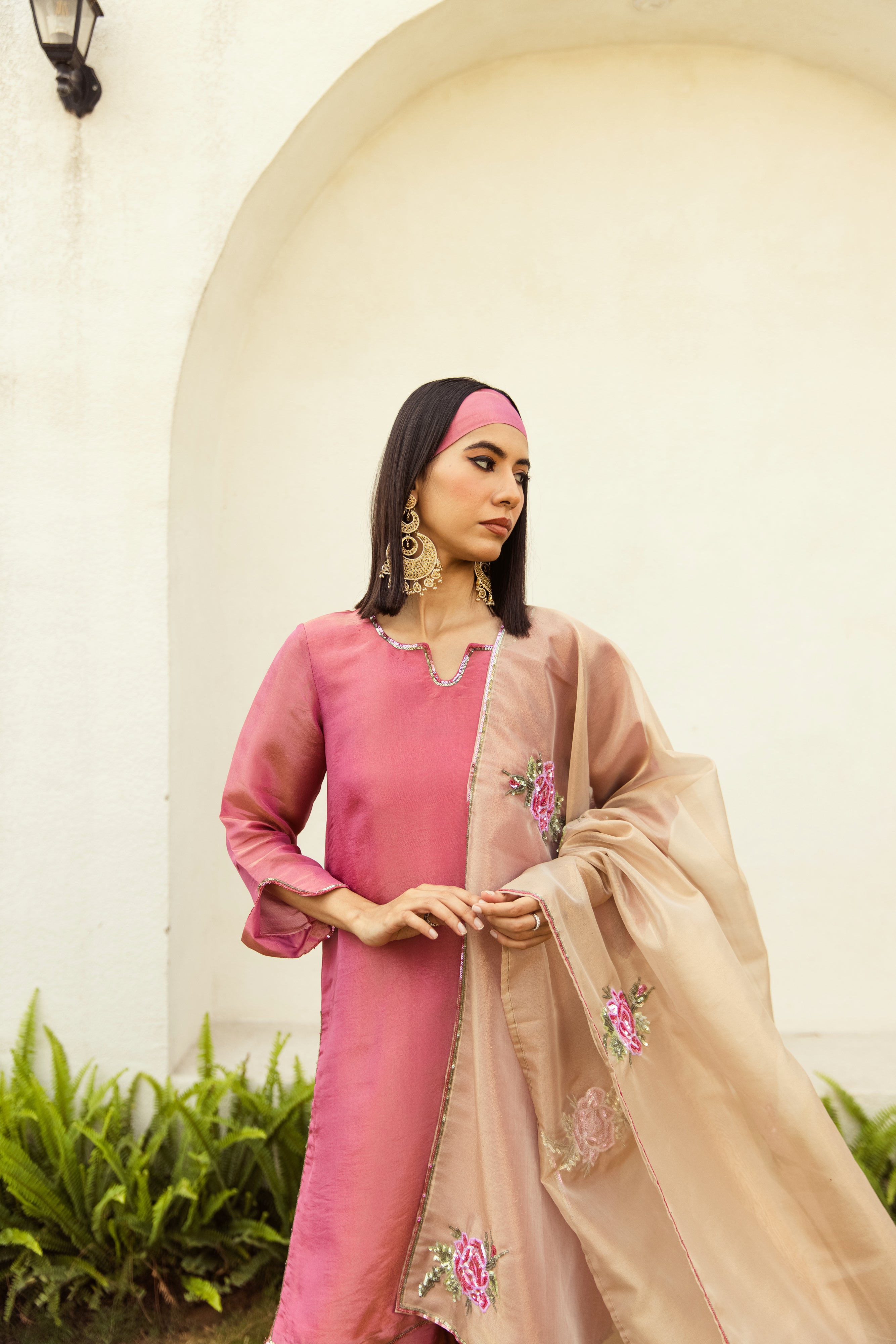 Noor Farshi Salwar Pink Set