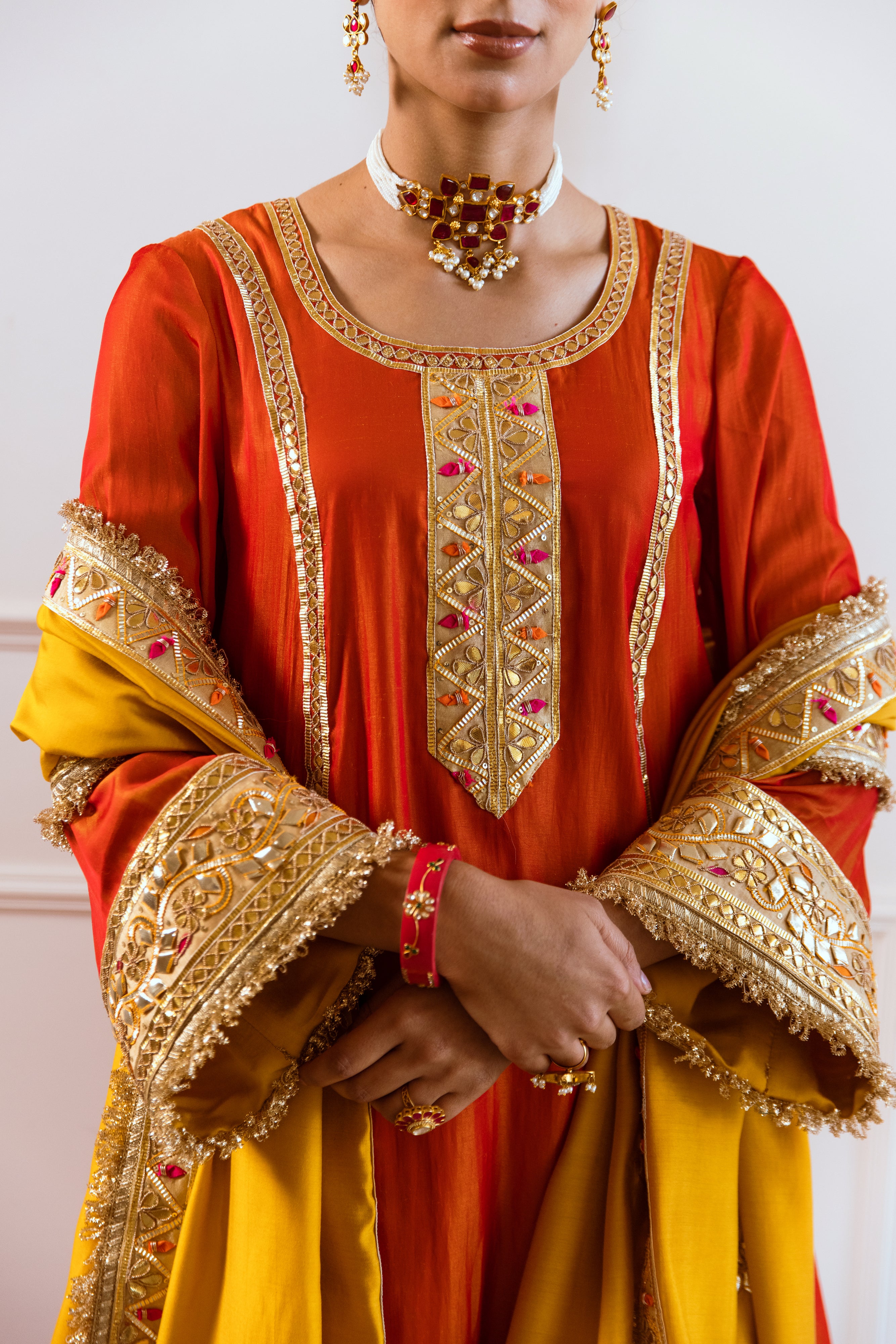 Salma Sitara Orange set