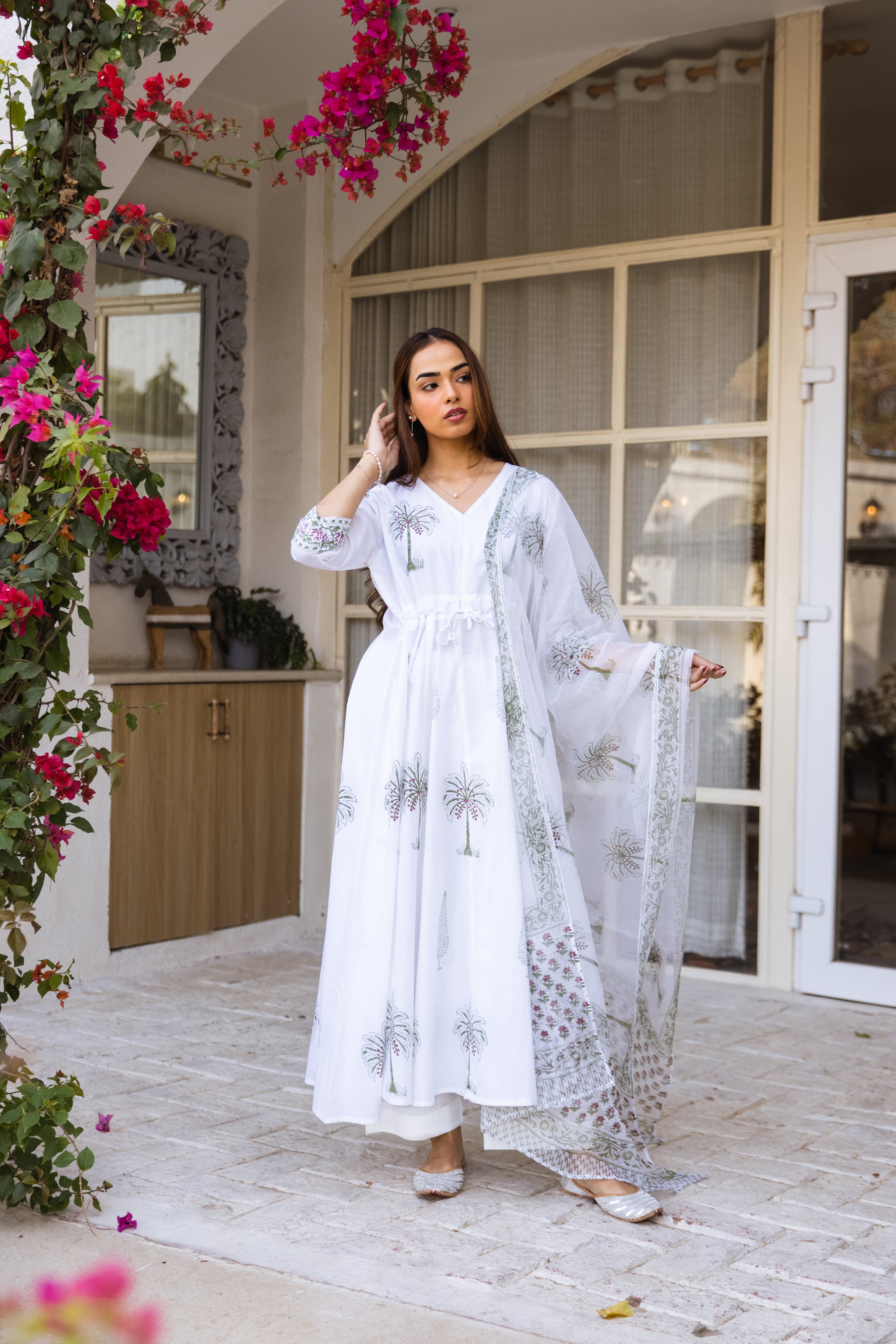 Picnic Palm Tree Anarkali set