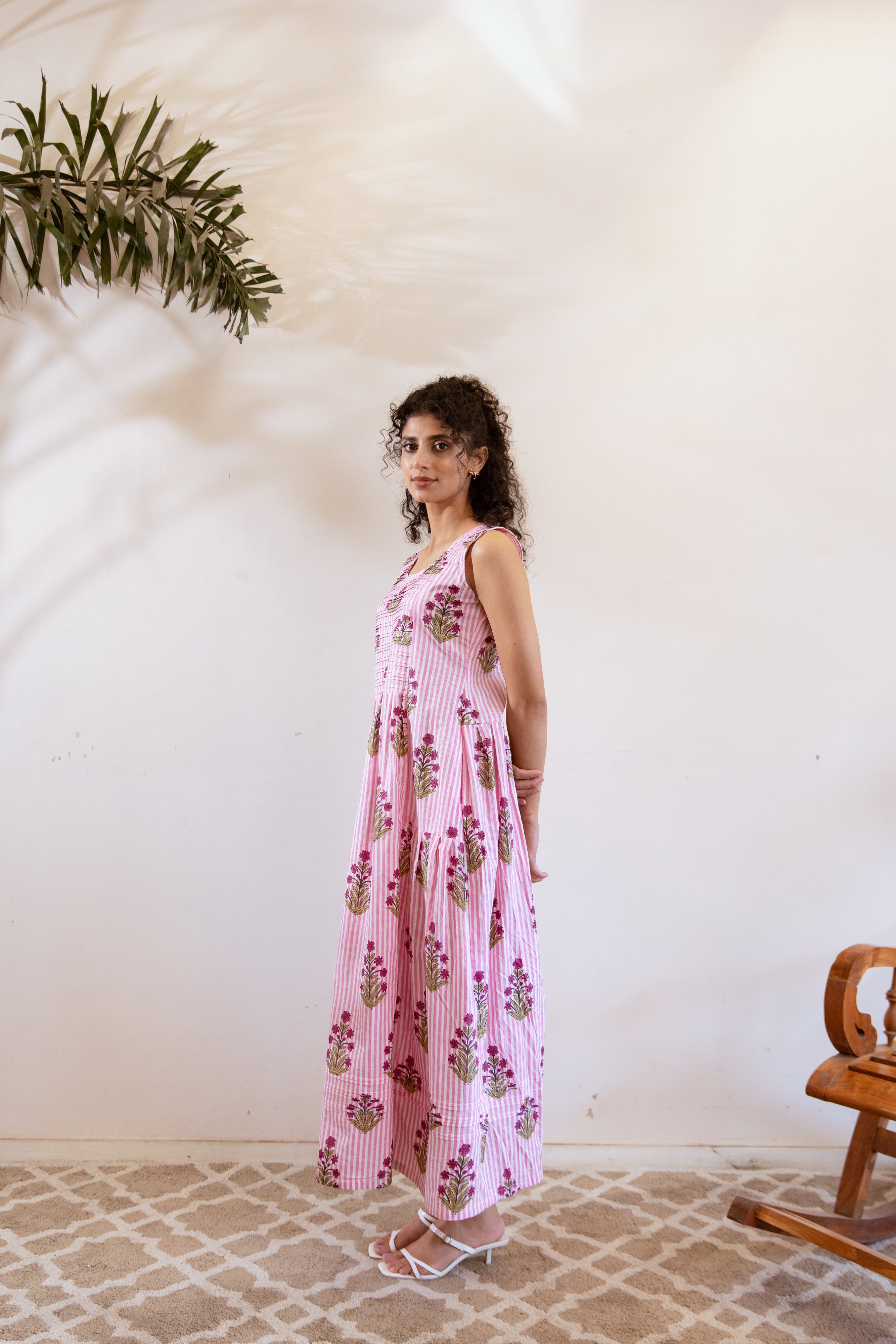 Bagh Pintucks Pink dress