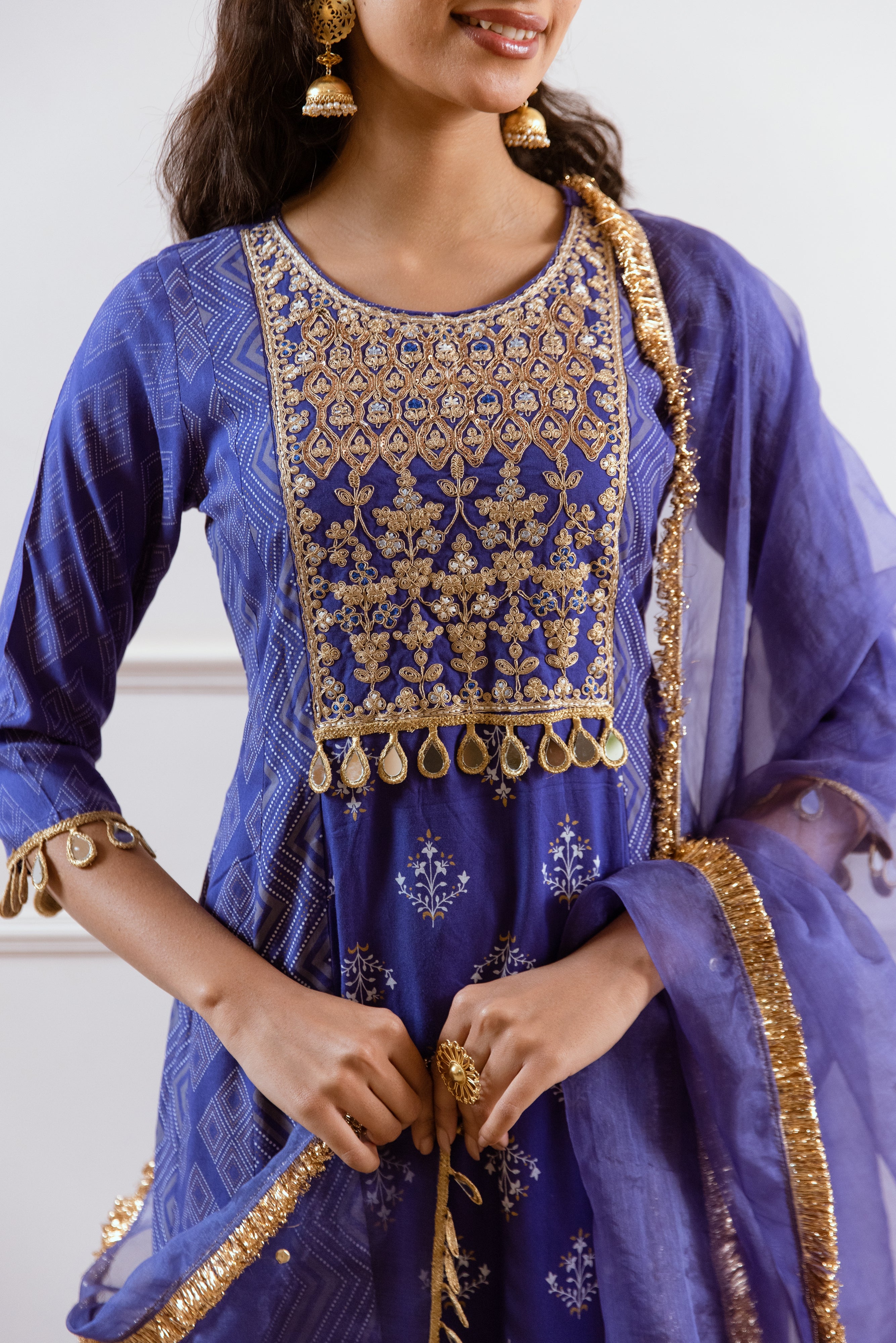 Salma Sitara  Blue Anarkali set