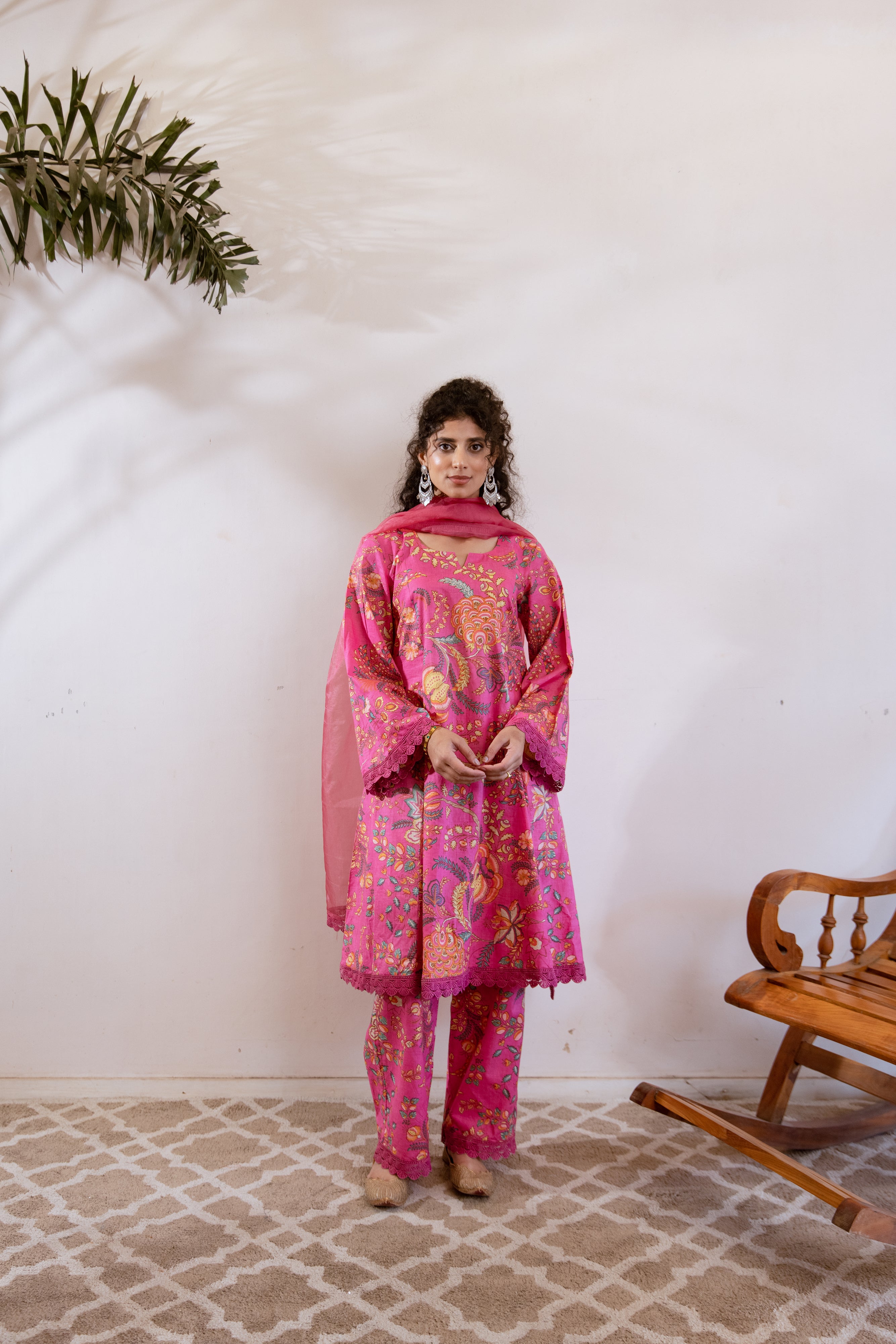 Bagh Pink floral twin set