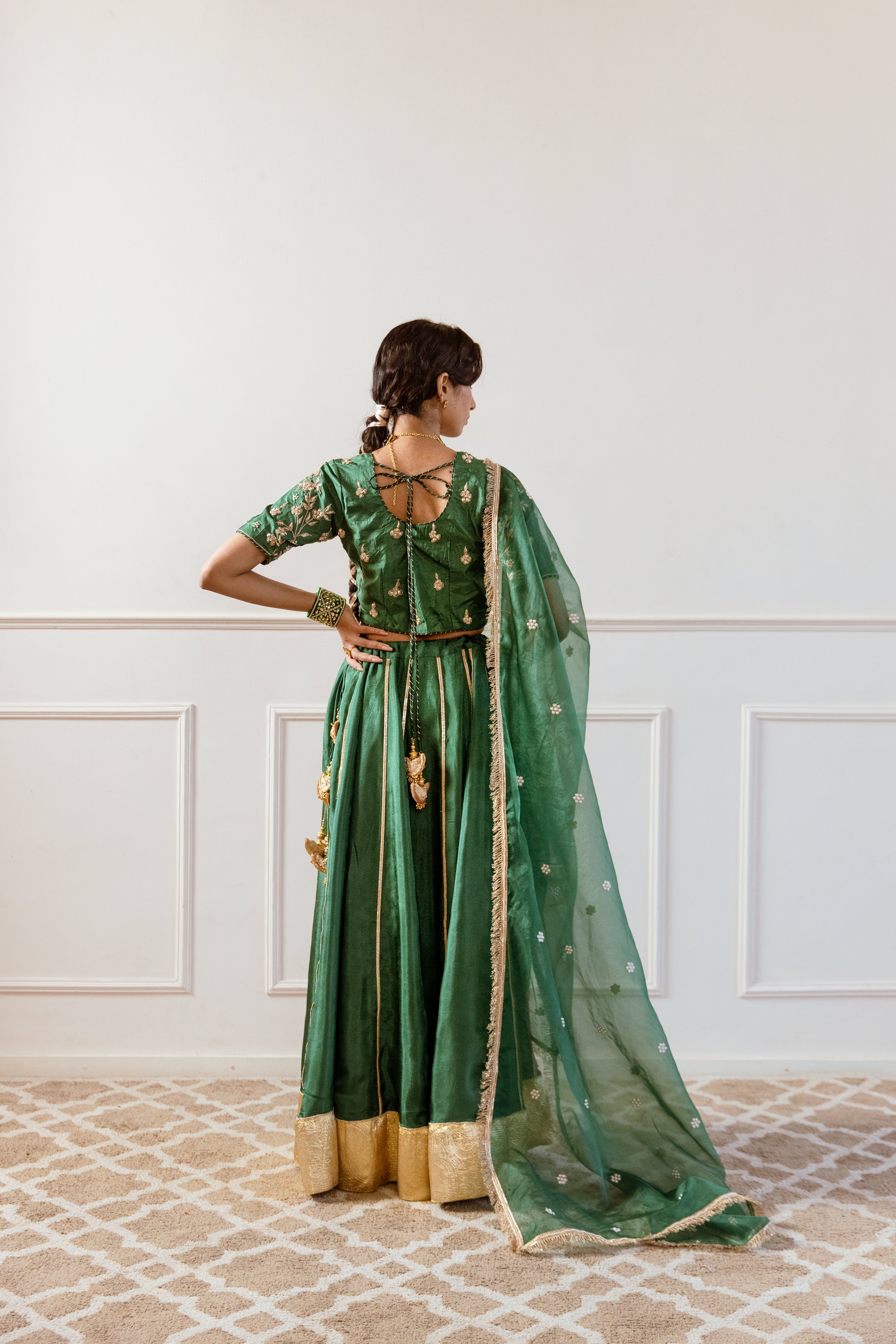 Salma Sitara Mehendi lehenga Set