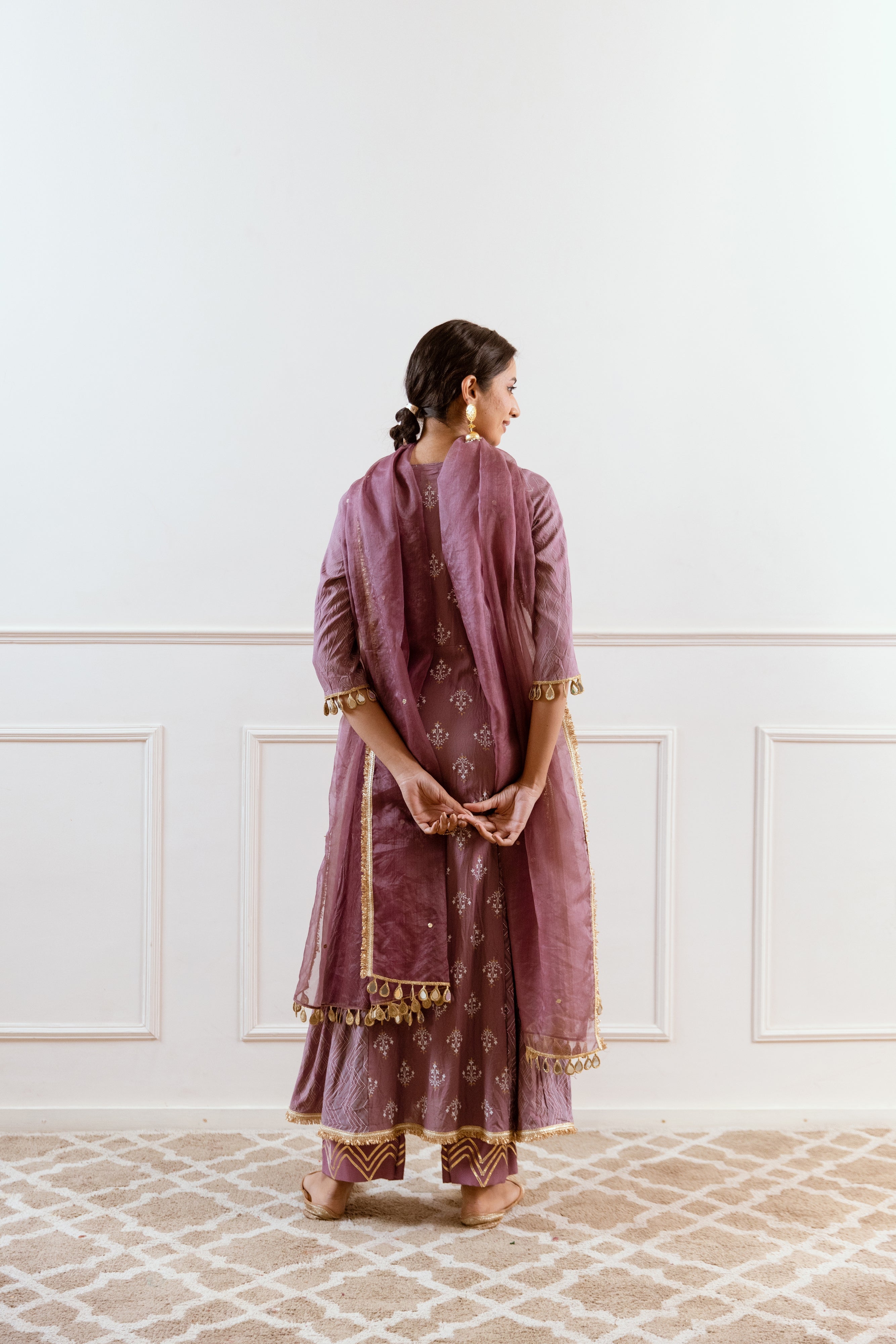 Salma Sitara Mauve  Anarkali set