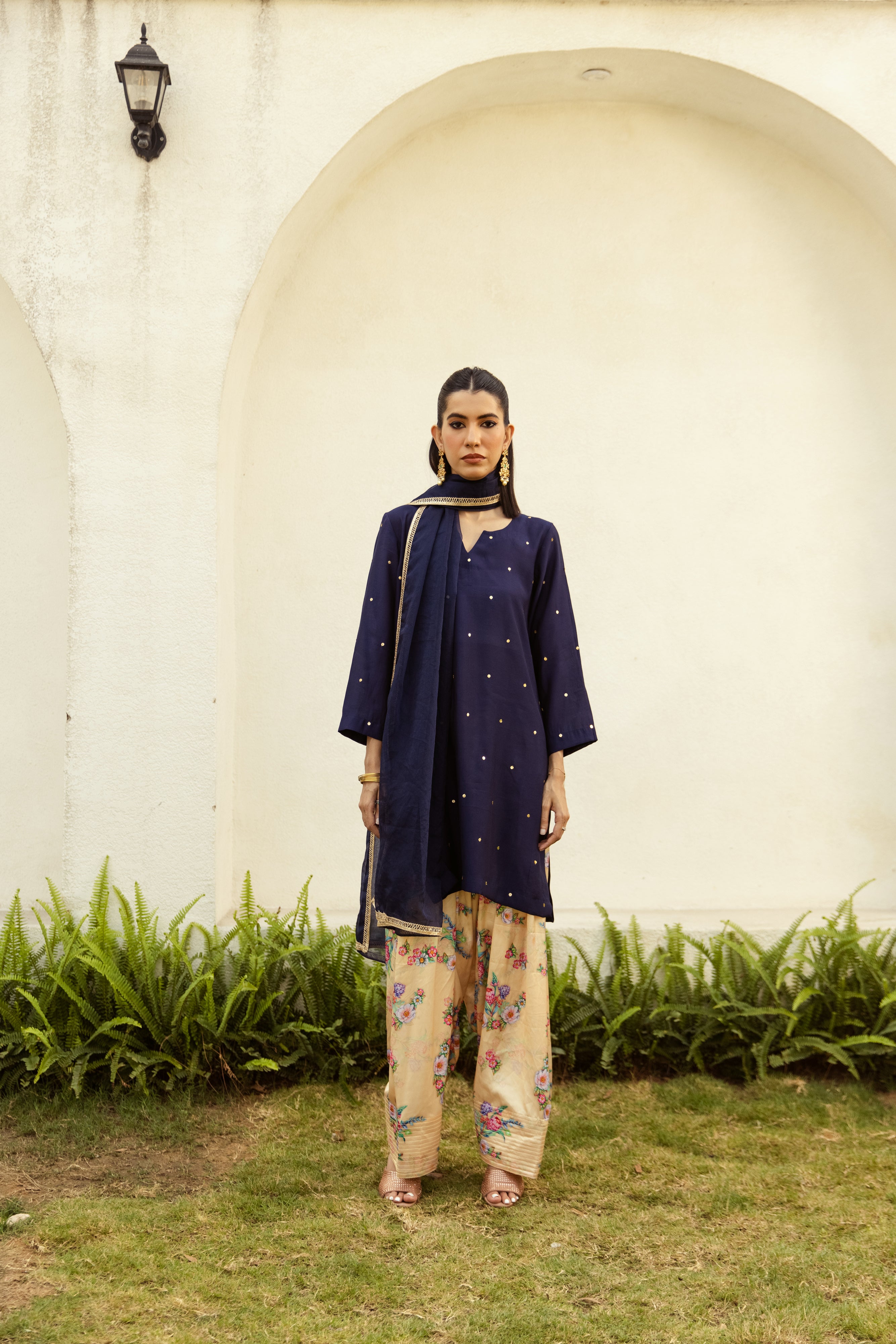 Noor Farshi Salwar Navy blue set
