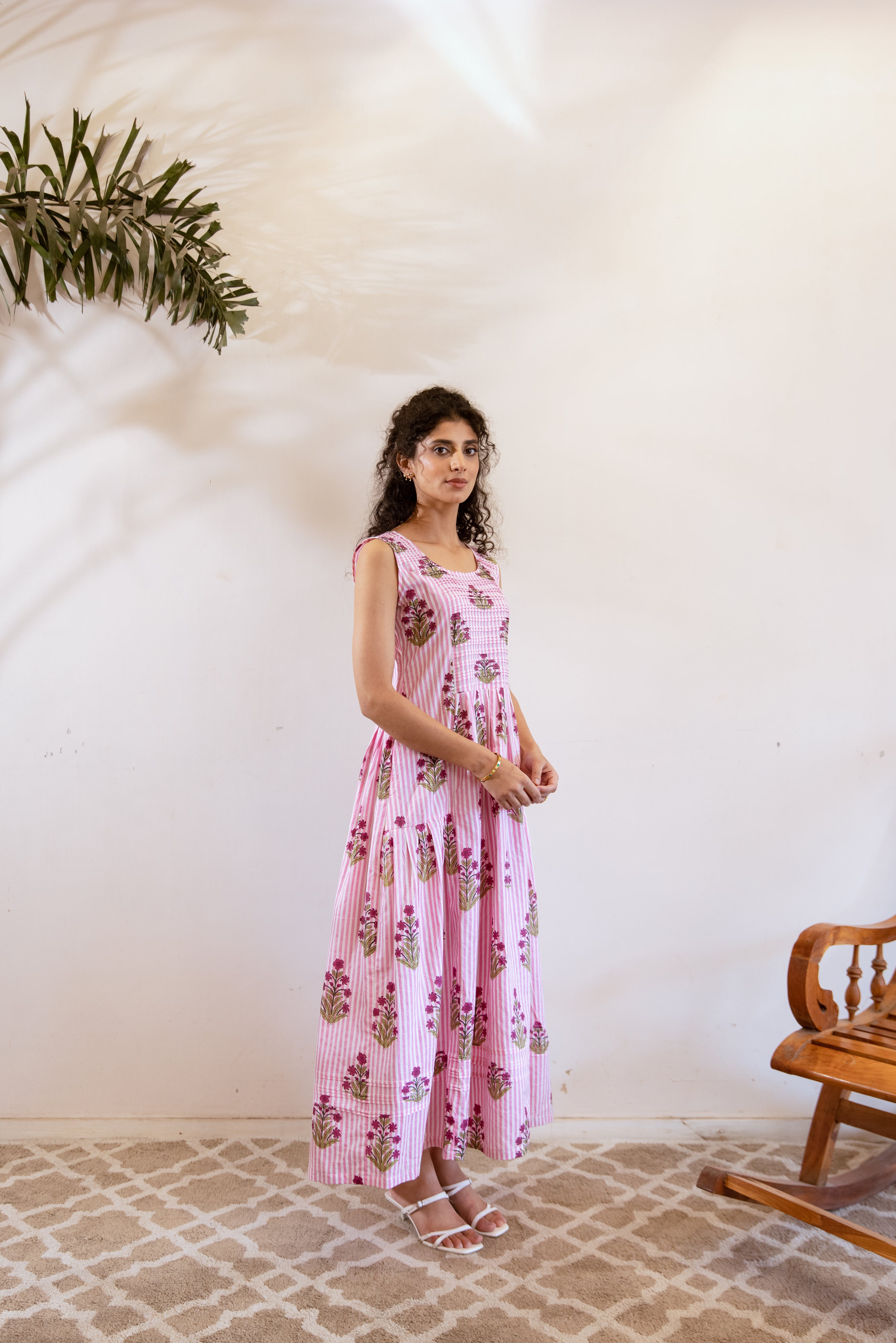 Bagh Pintucks Pink dress