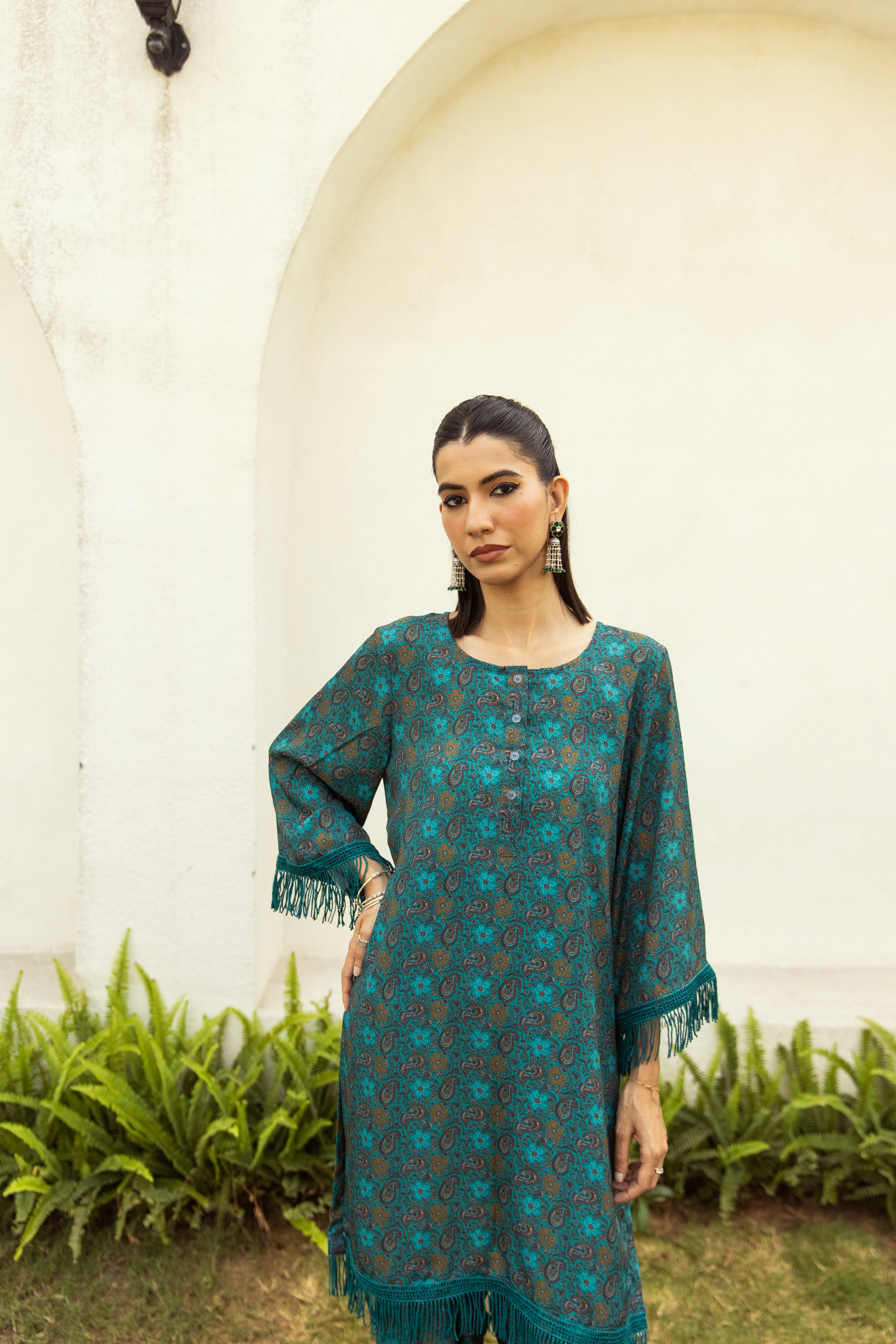 Noor Farshi Salwar Green set