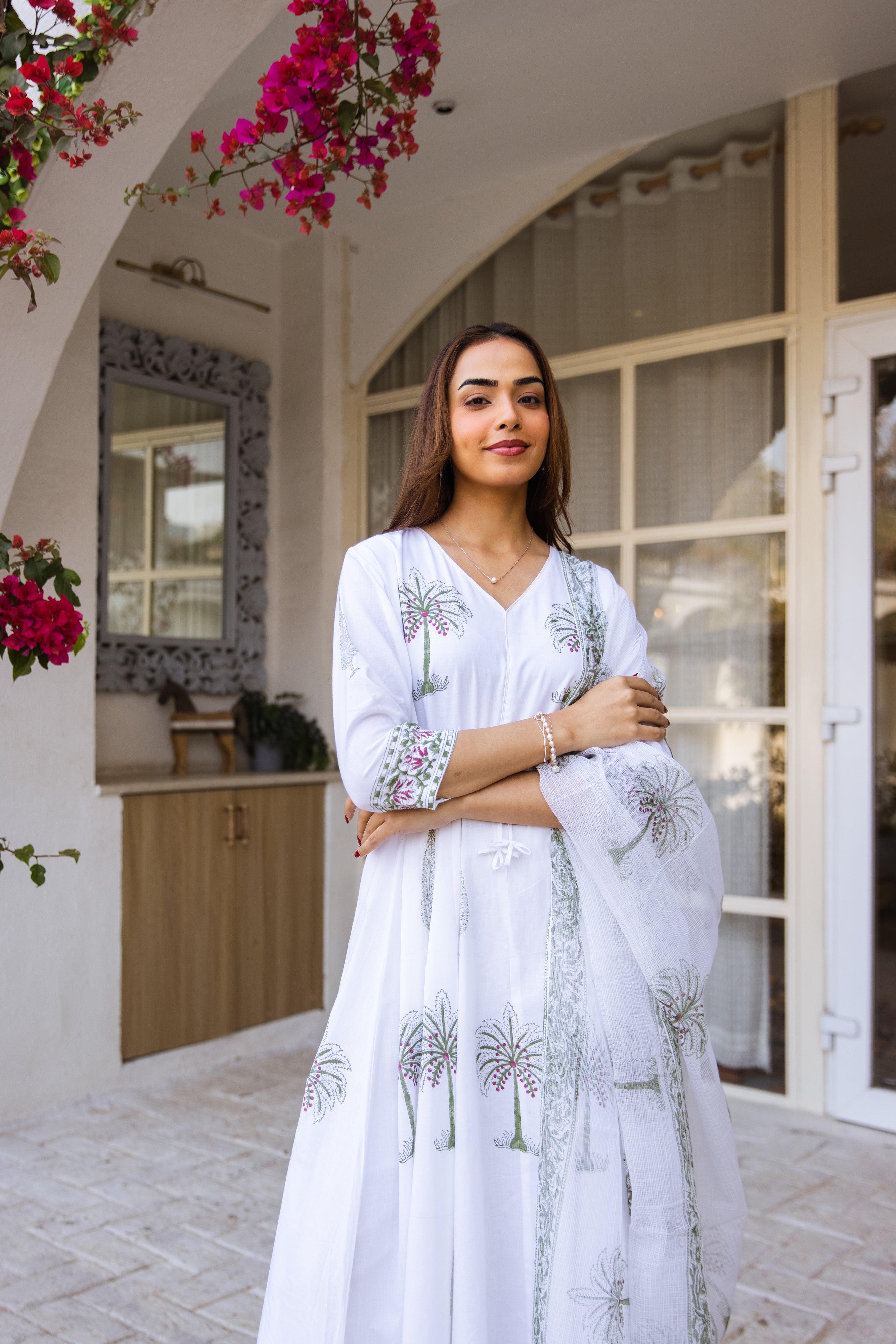 Picnic Palm Tree Anarkali set