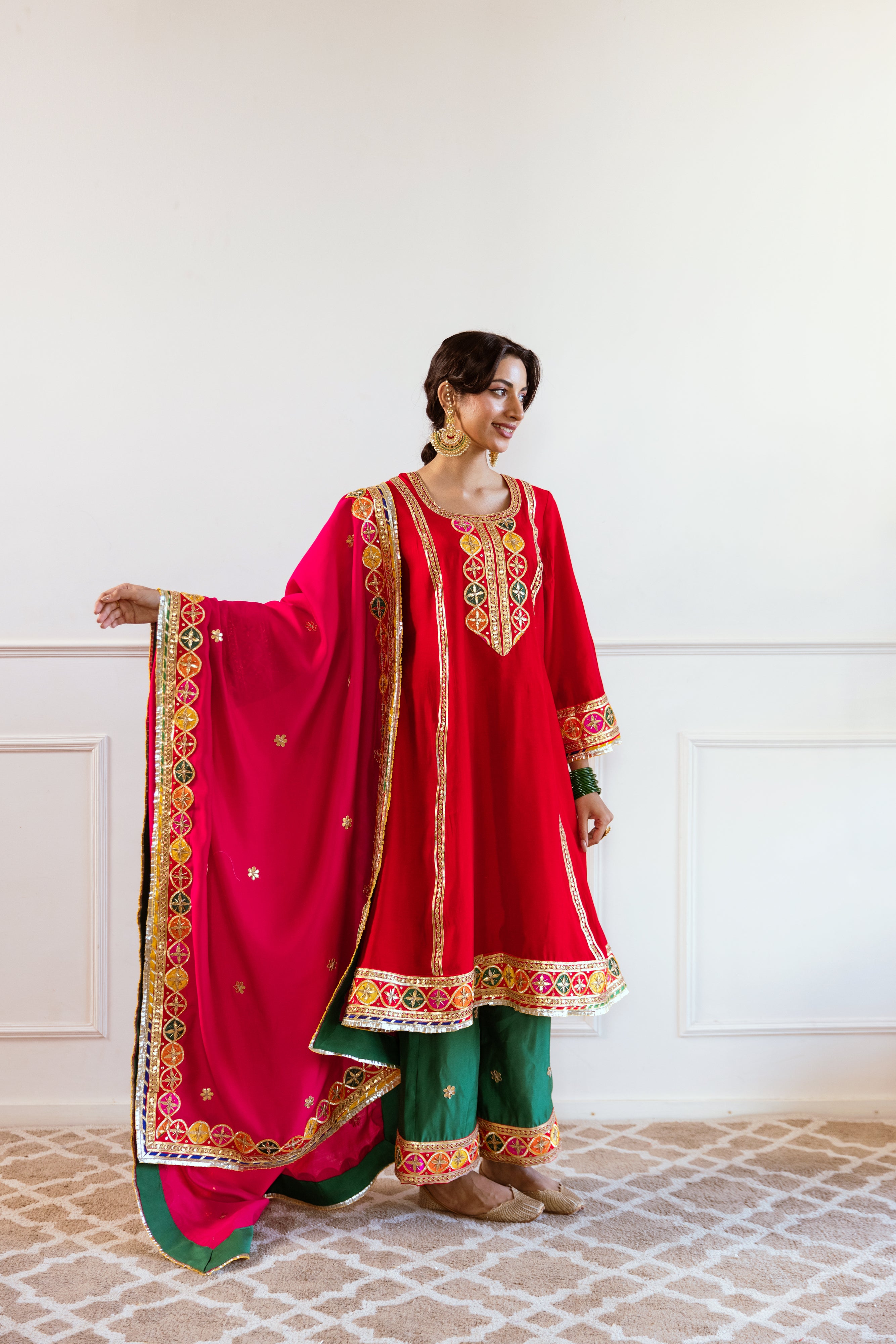 Salma Sitara Red set