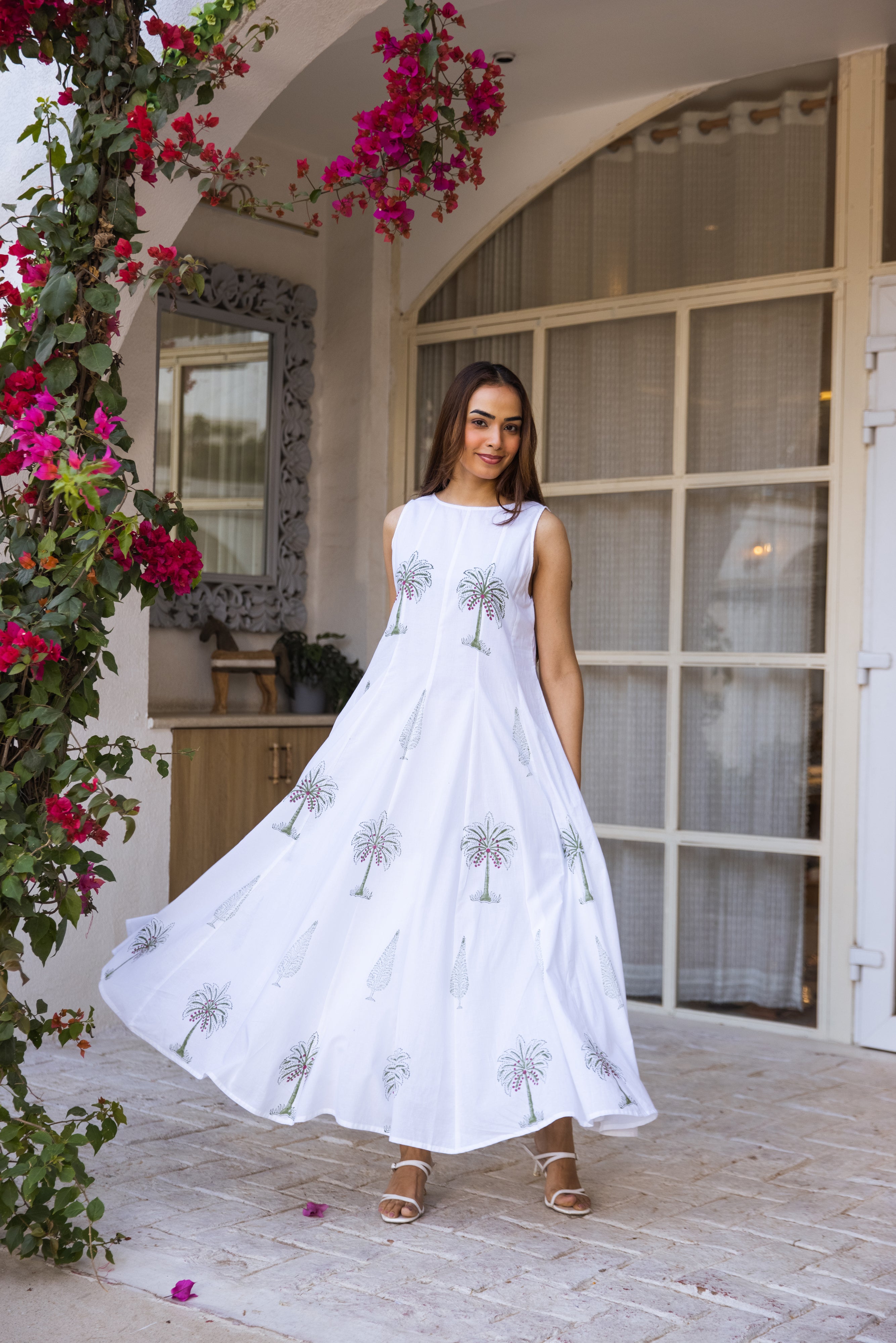 Picnic palm tree hand block Maxi