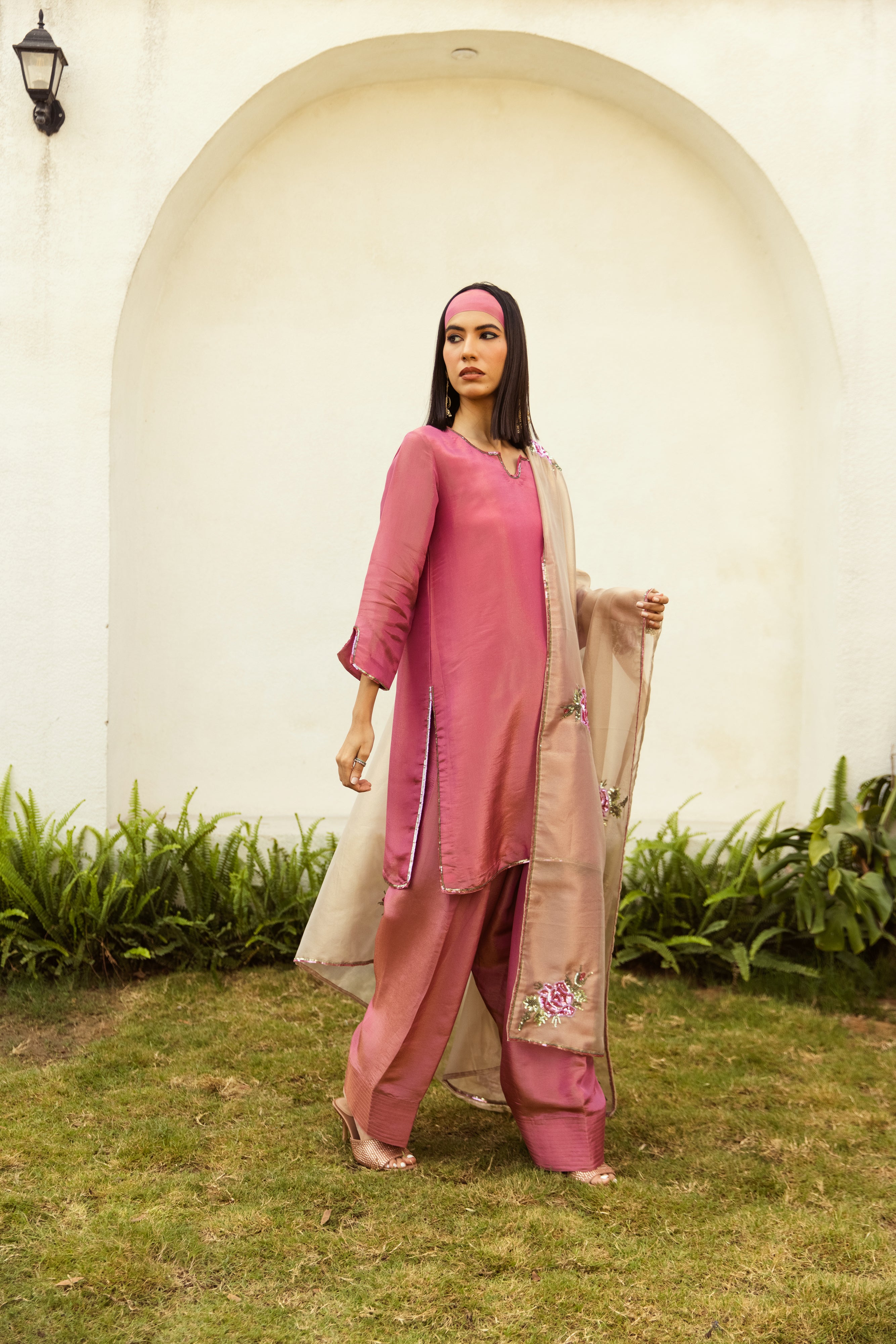 Noor Farshi Salwar Pink Set