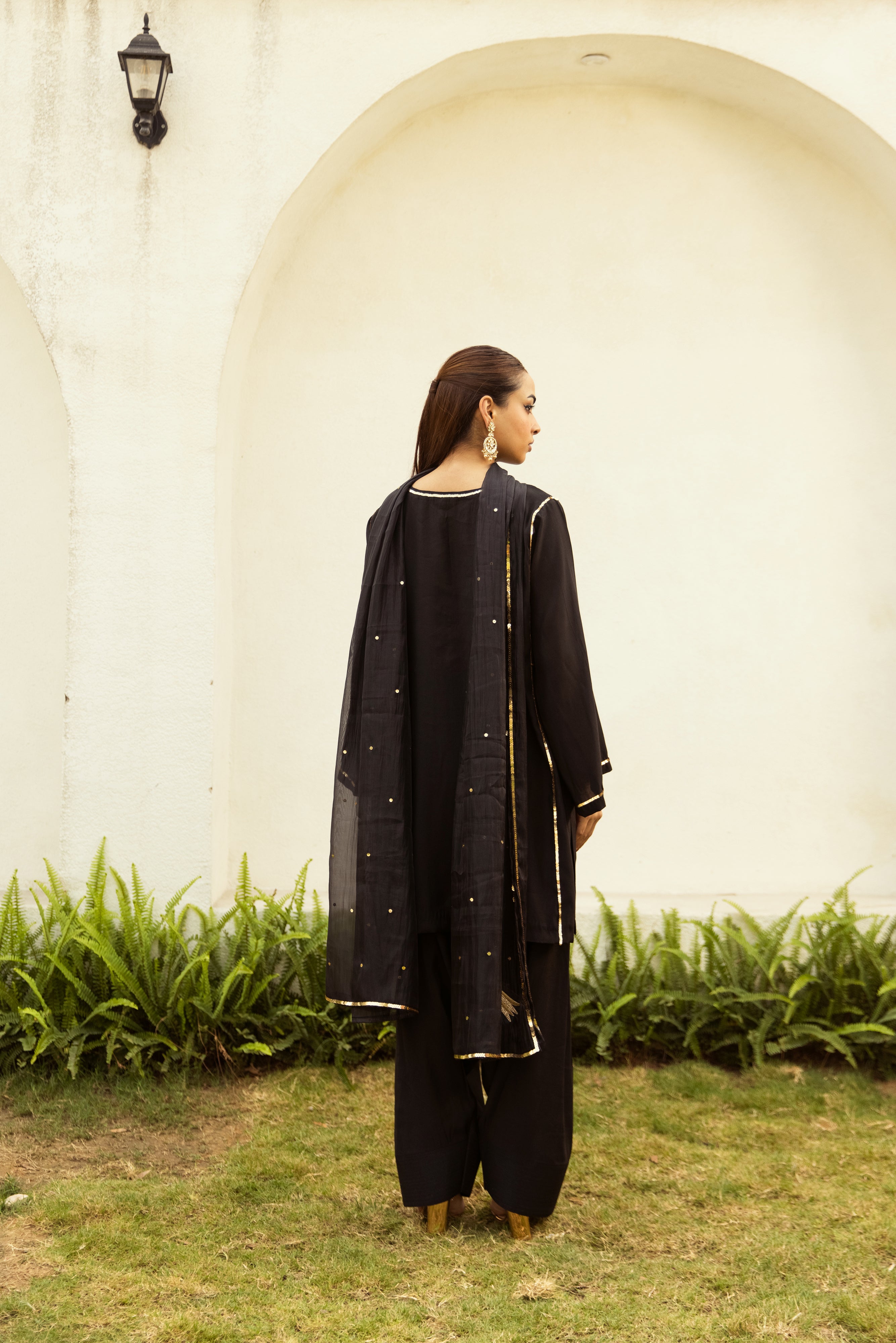 Noor Farshi Salwar Black set