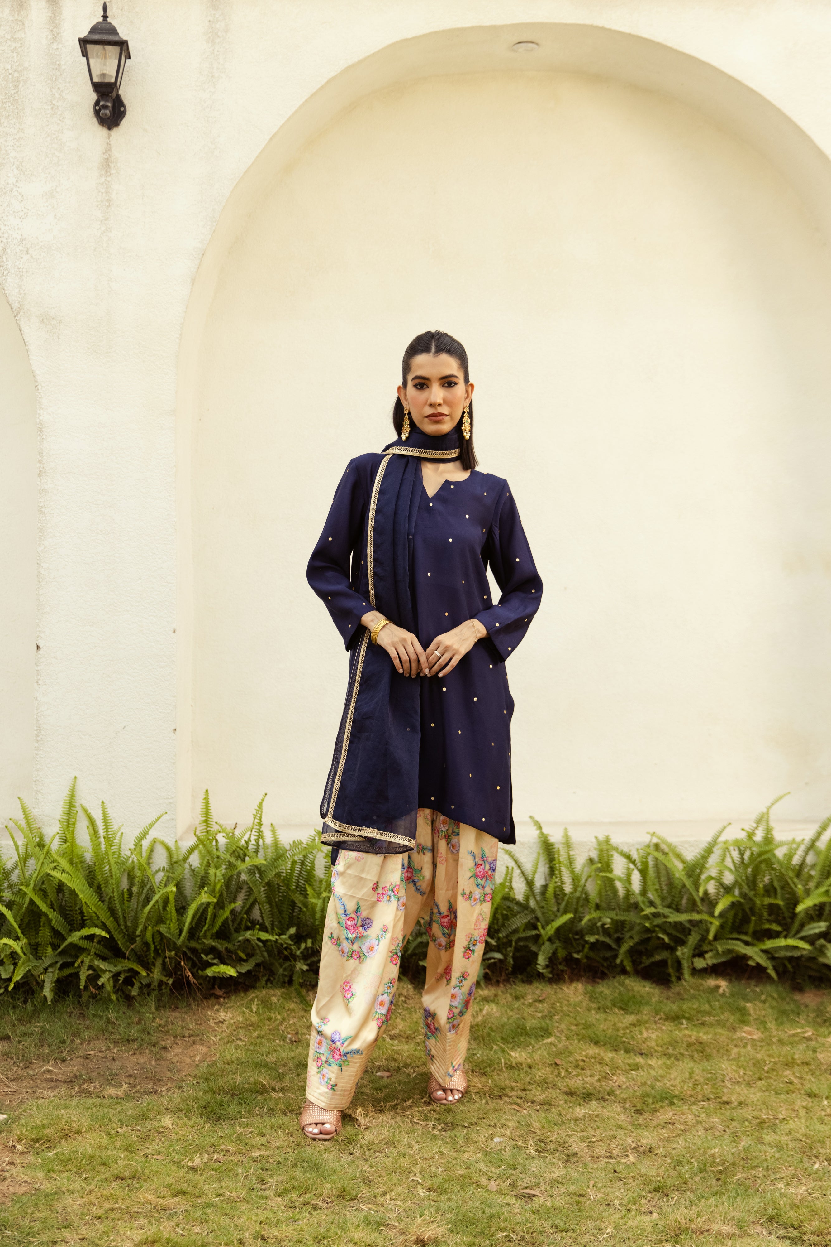 Noor Farshi Salwar Navy blue set