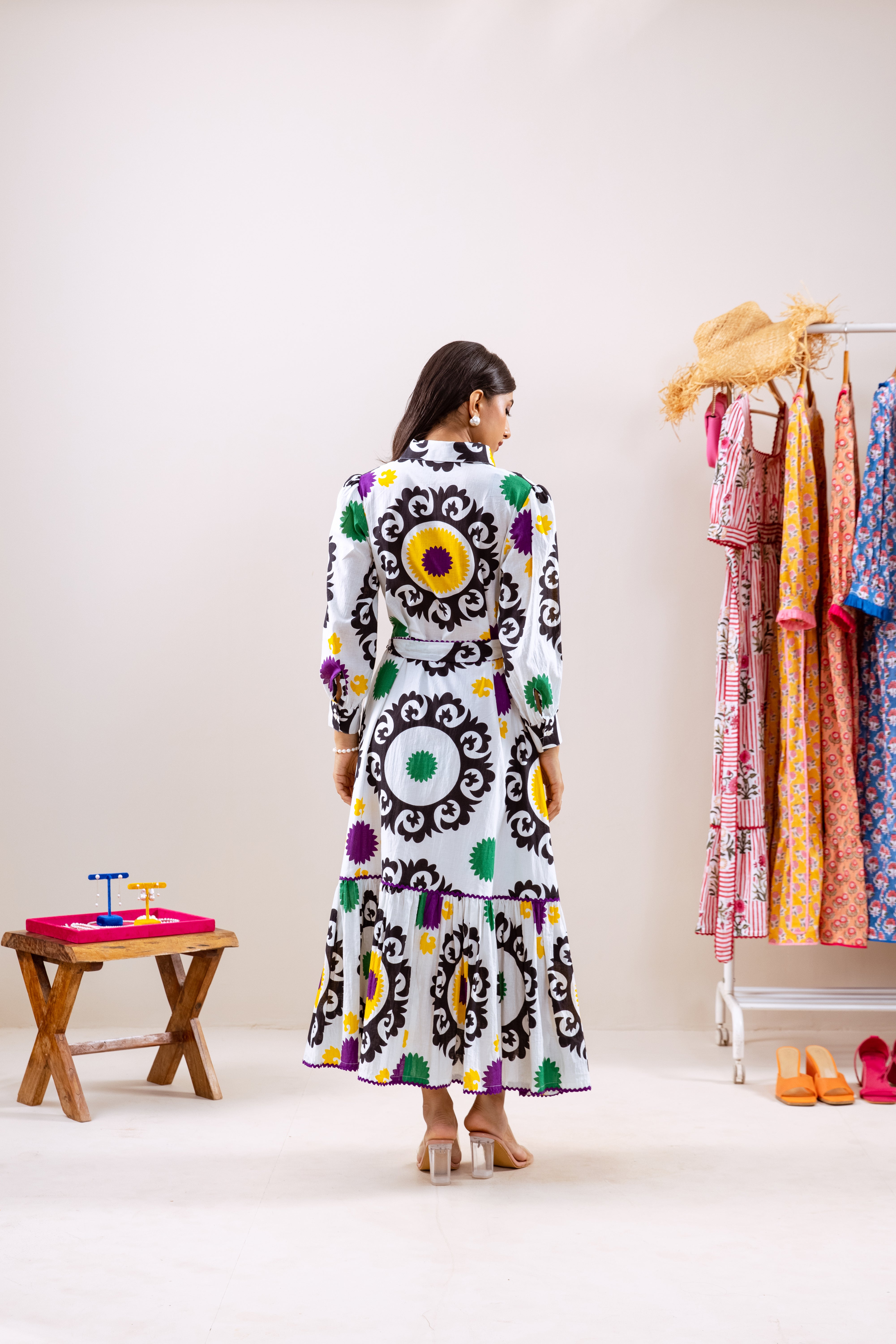 Multicoloured shirt dress