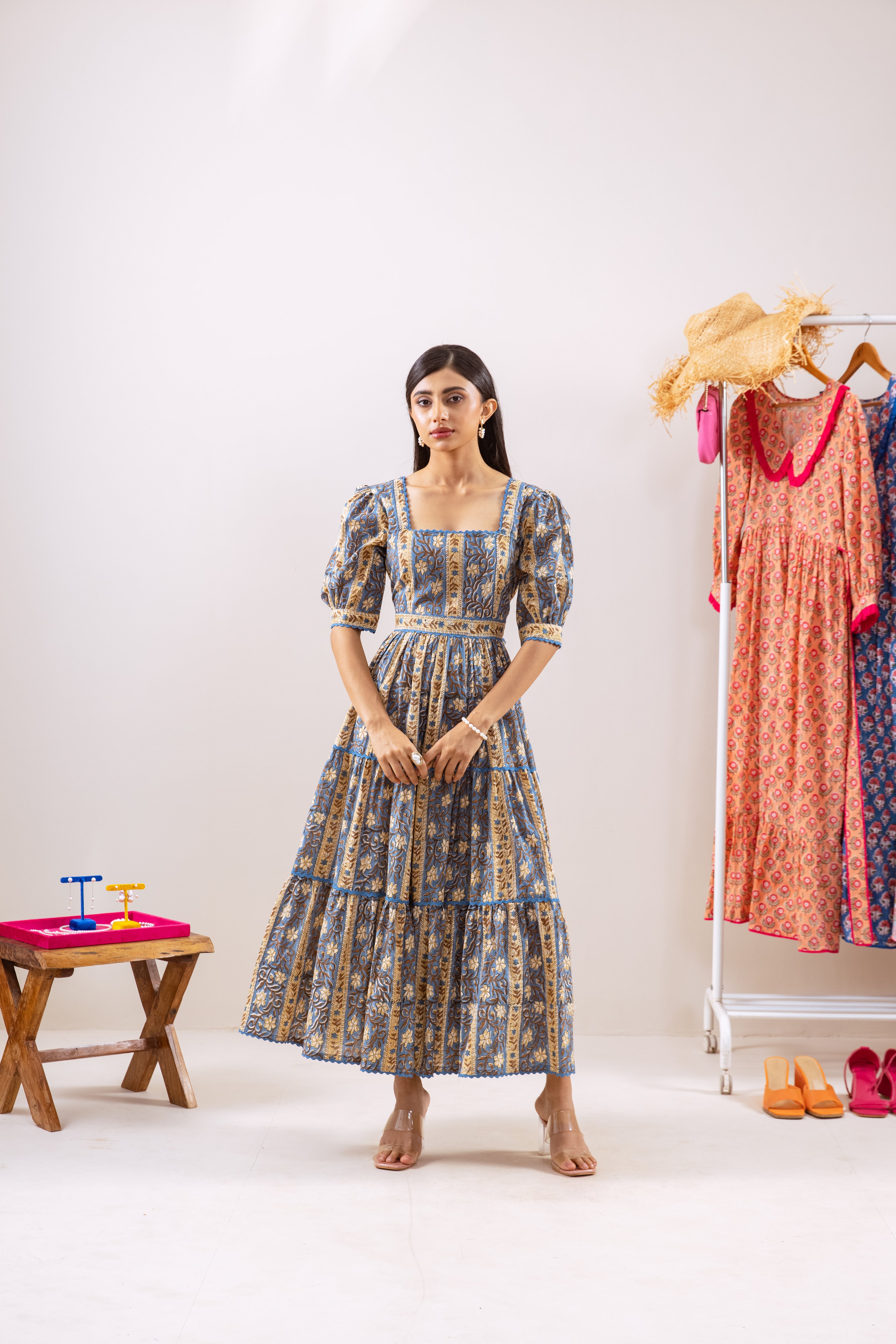 Parcha Blue yellow dress