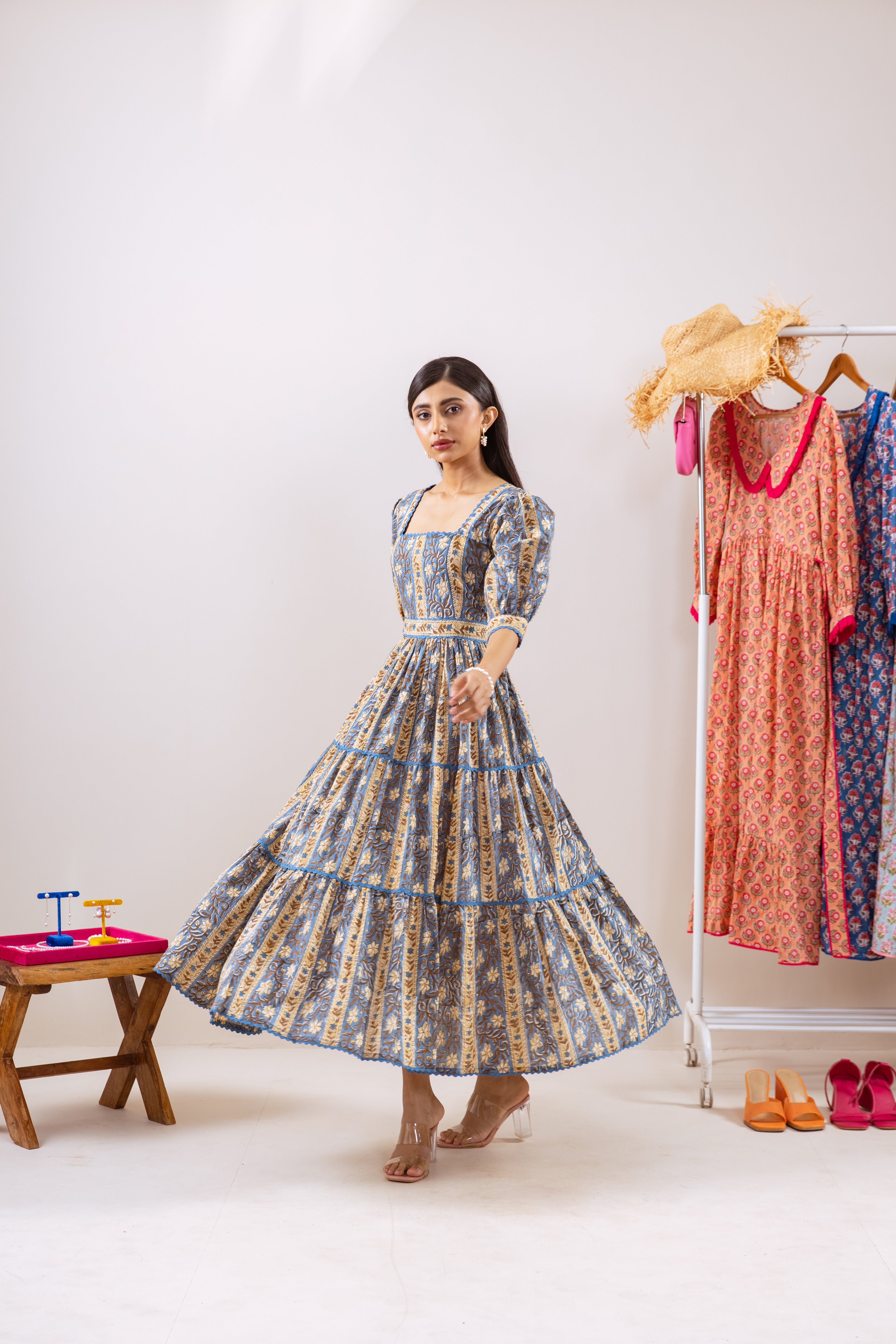 Parcha Blue yellow dress