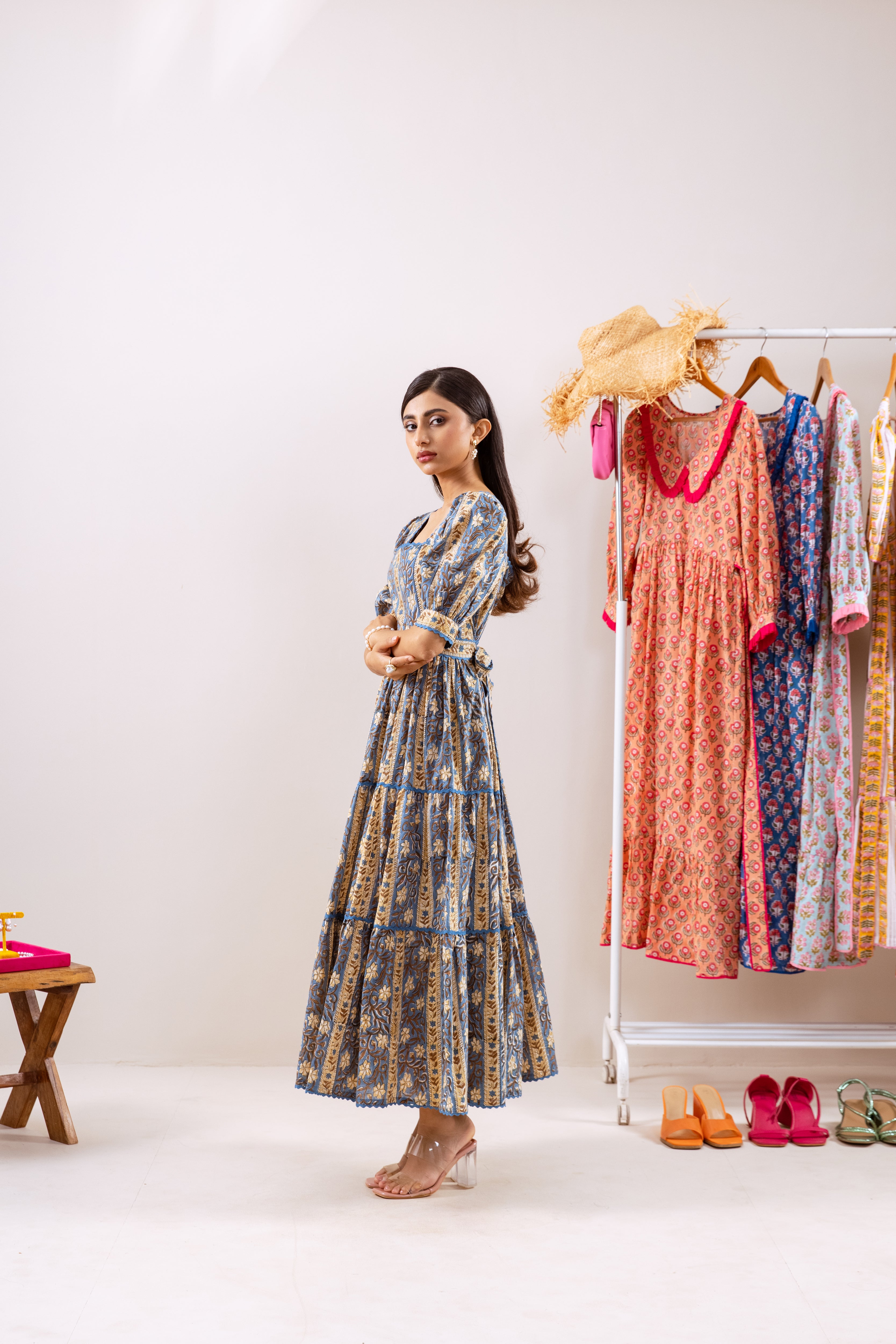 Parcha Blue yellow dress