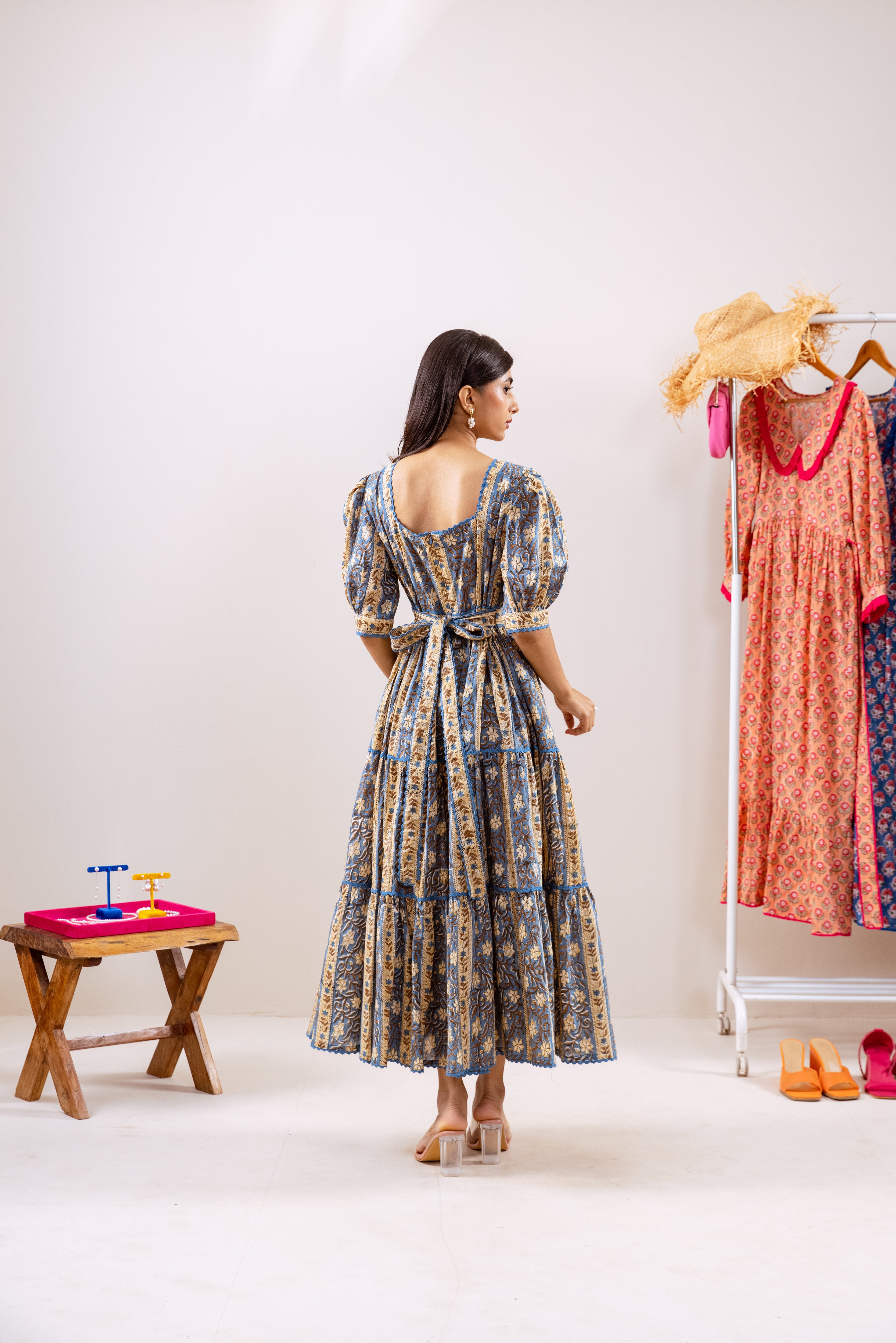 Parcha Blue yellow dress