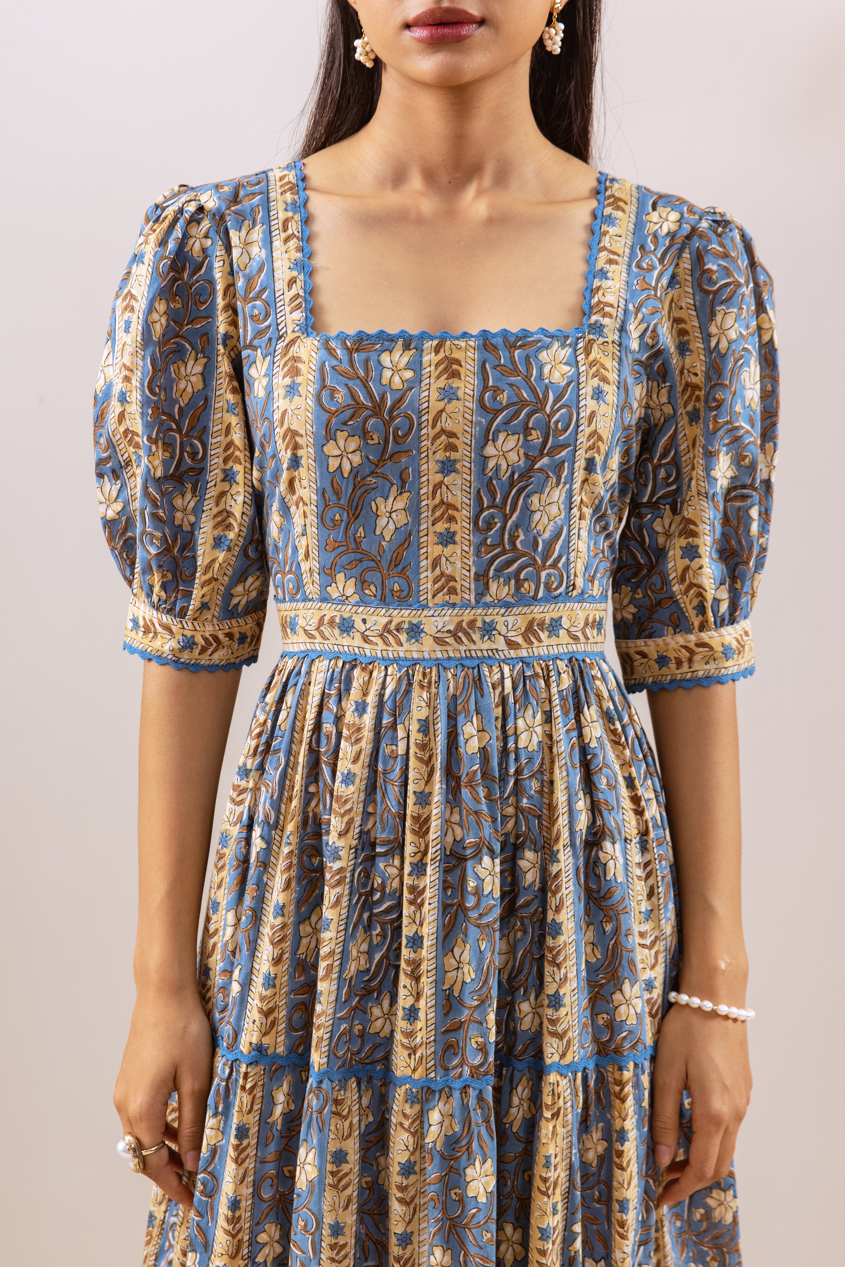 Parcha Blue yellow dress