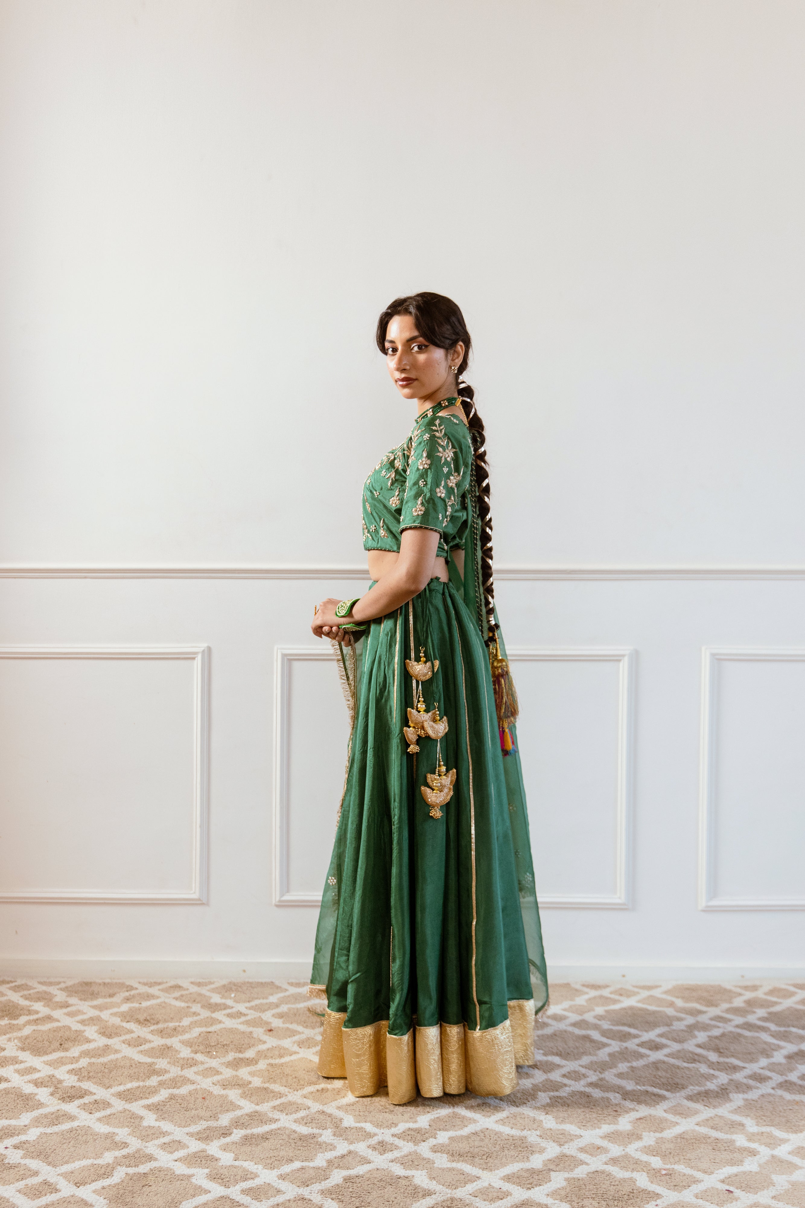 Salma Sitara Mehendi lehenga Set