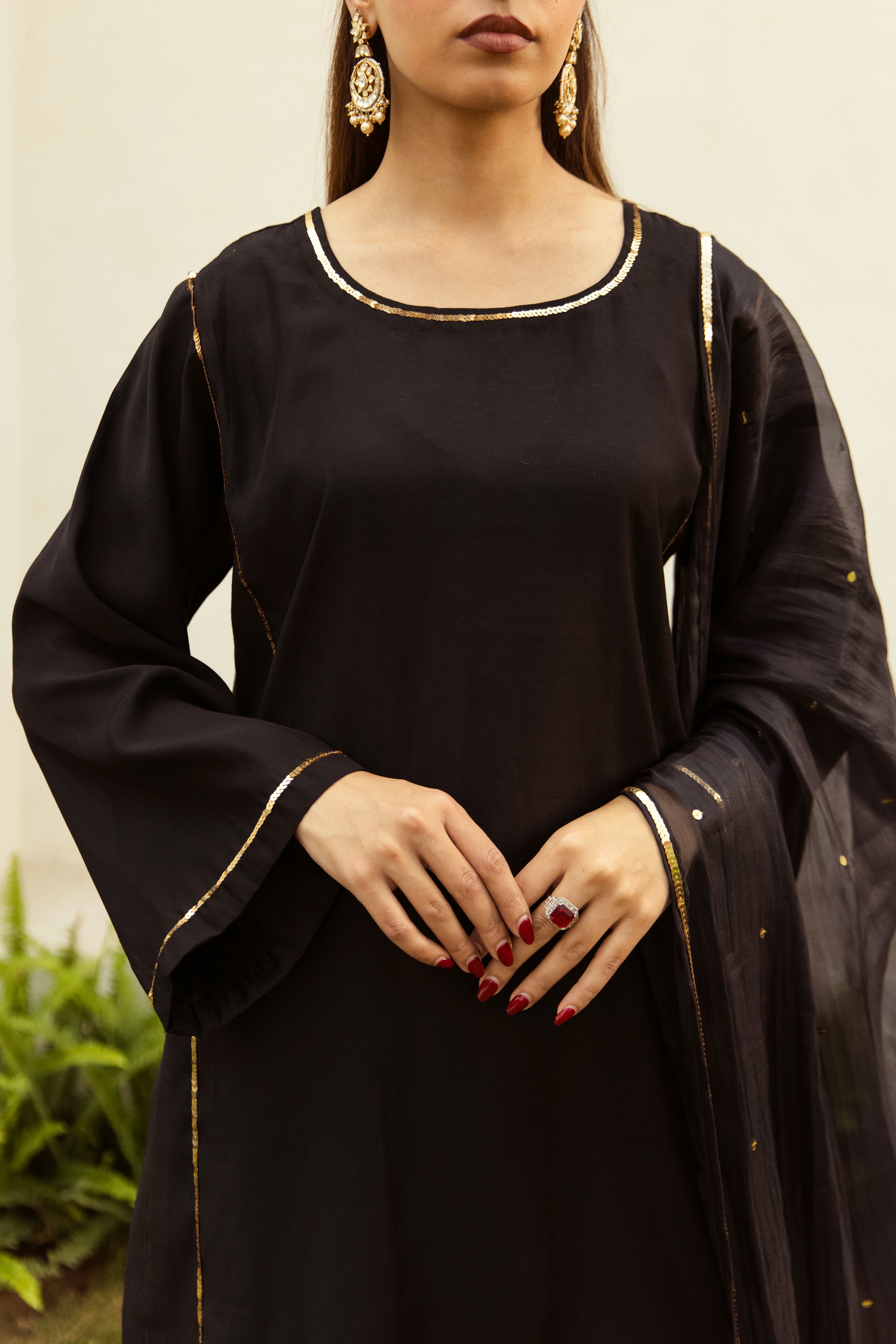Noor Farshi Salwar Black set