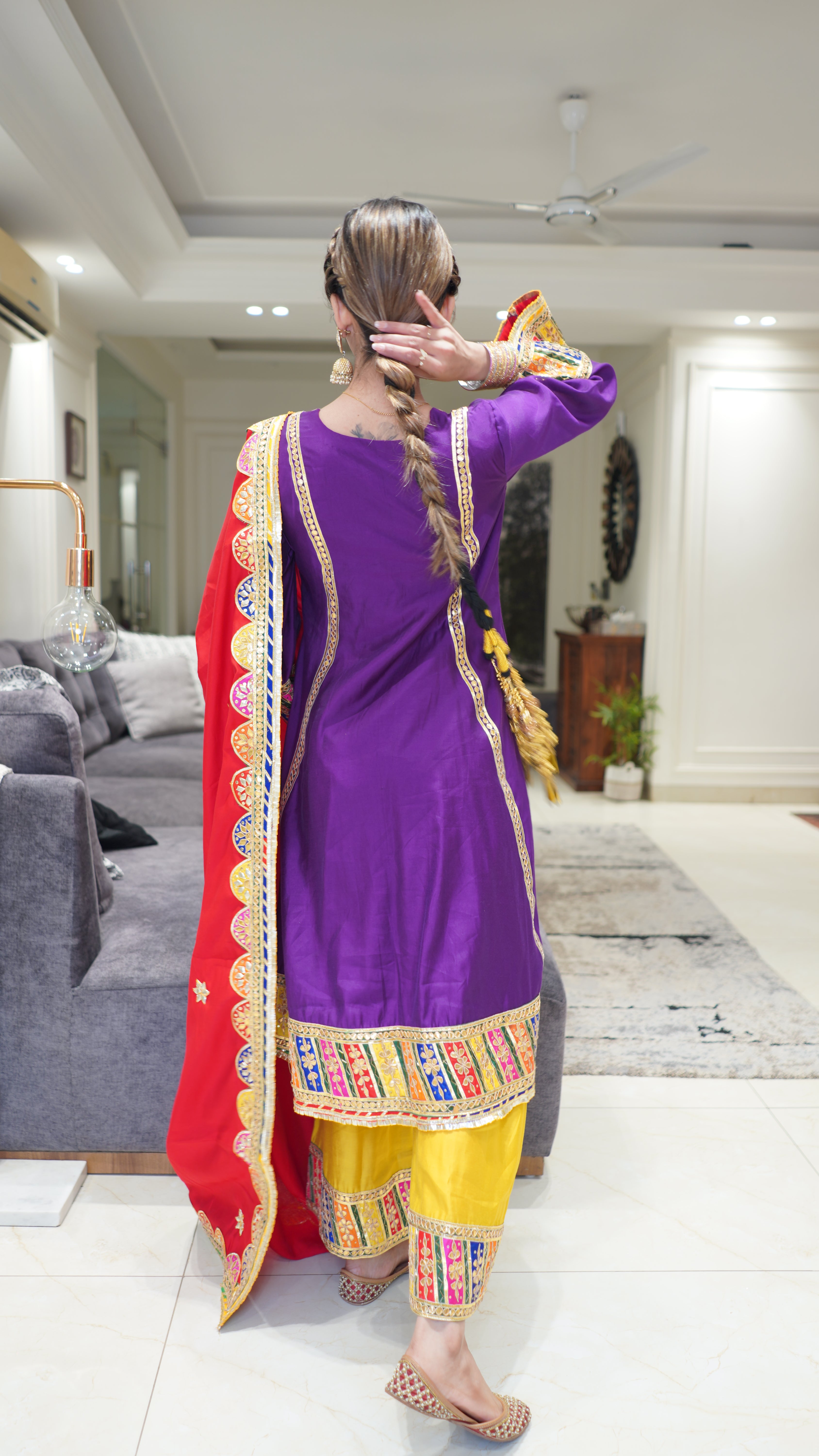 Salma Sitara Purple set