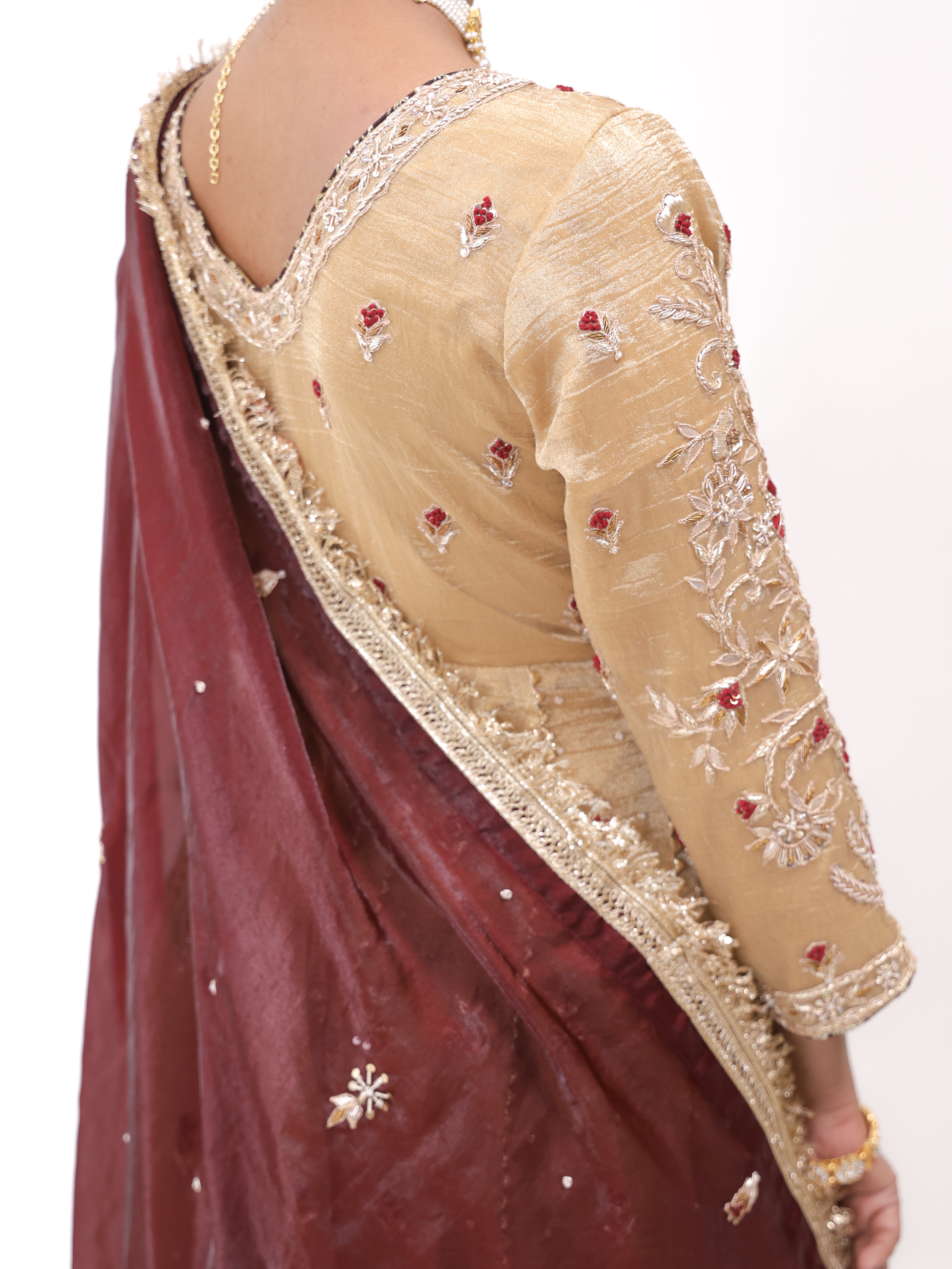 Falak Golden Tissue Anarkali