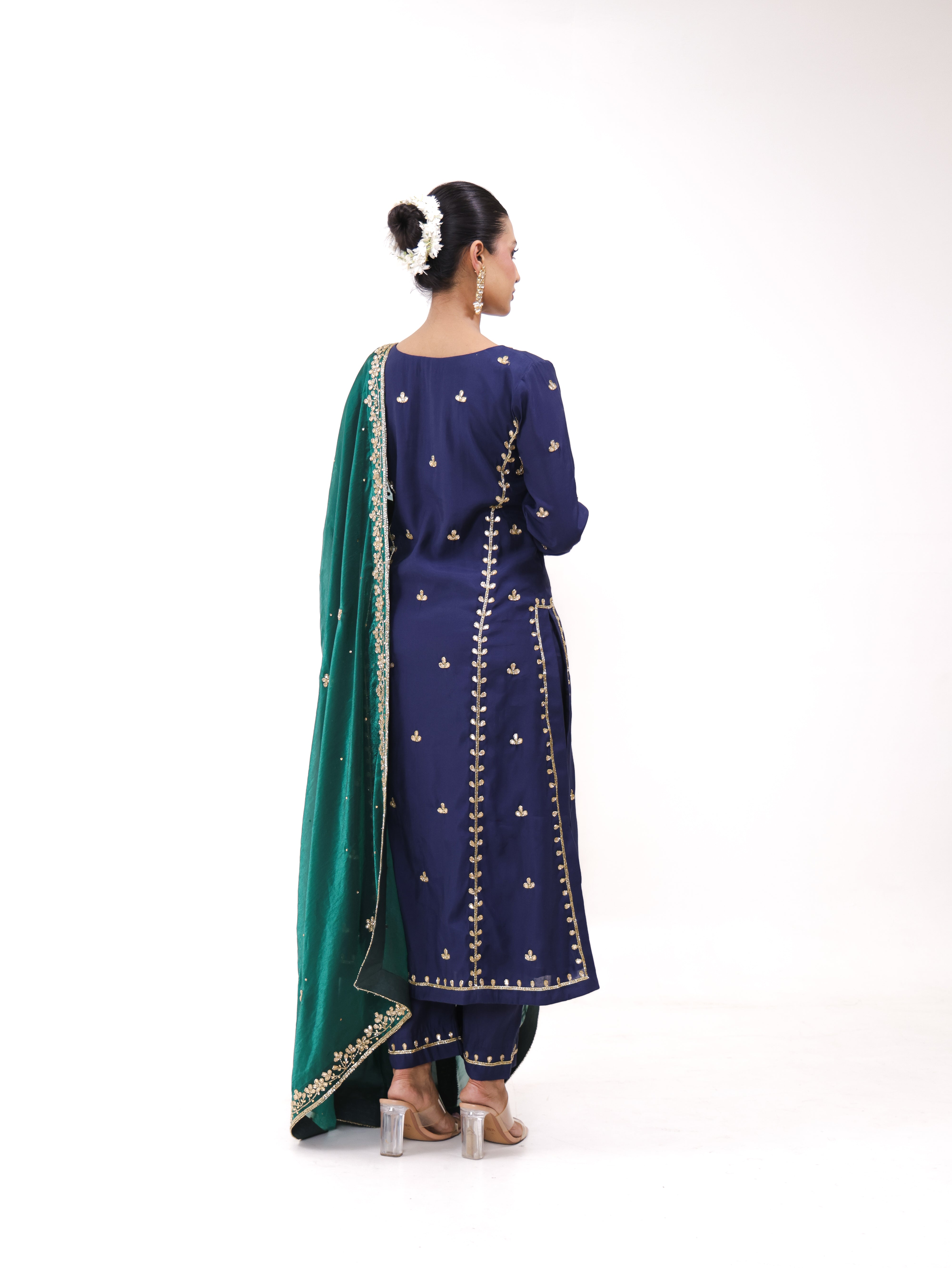 Falak Navy Blue Kurta Set