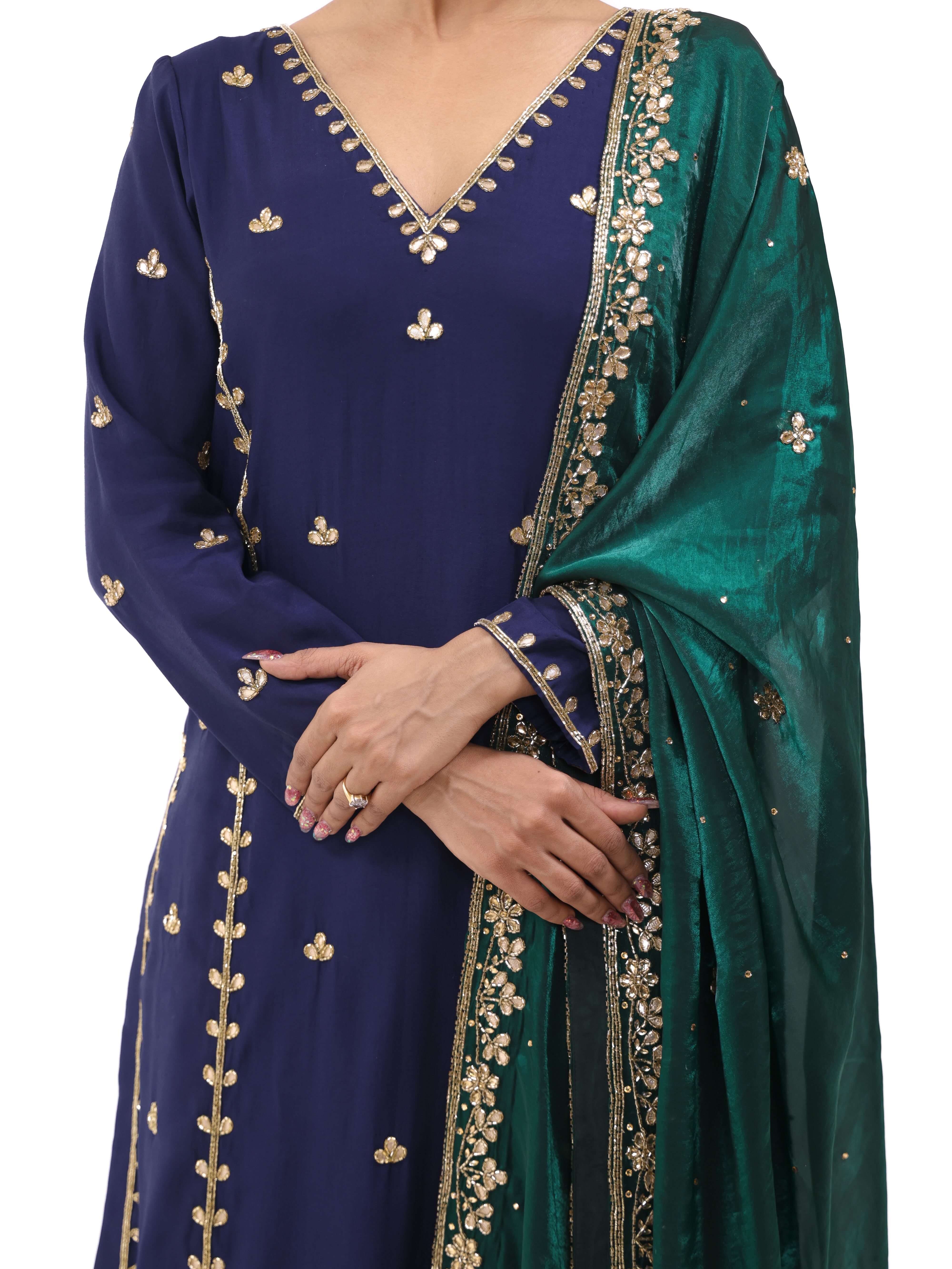 Falak Navy Blue Kurta Set