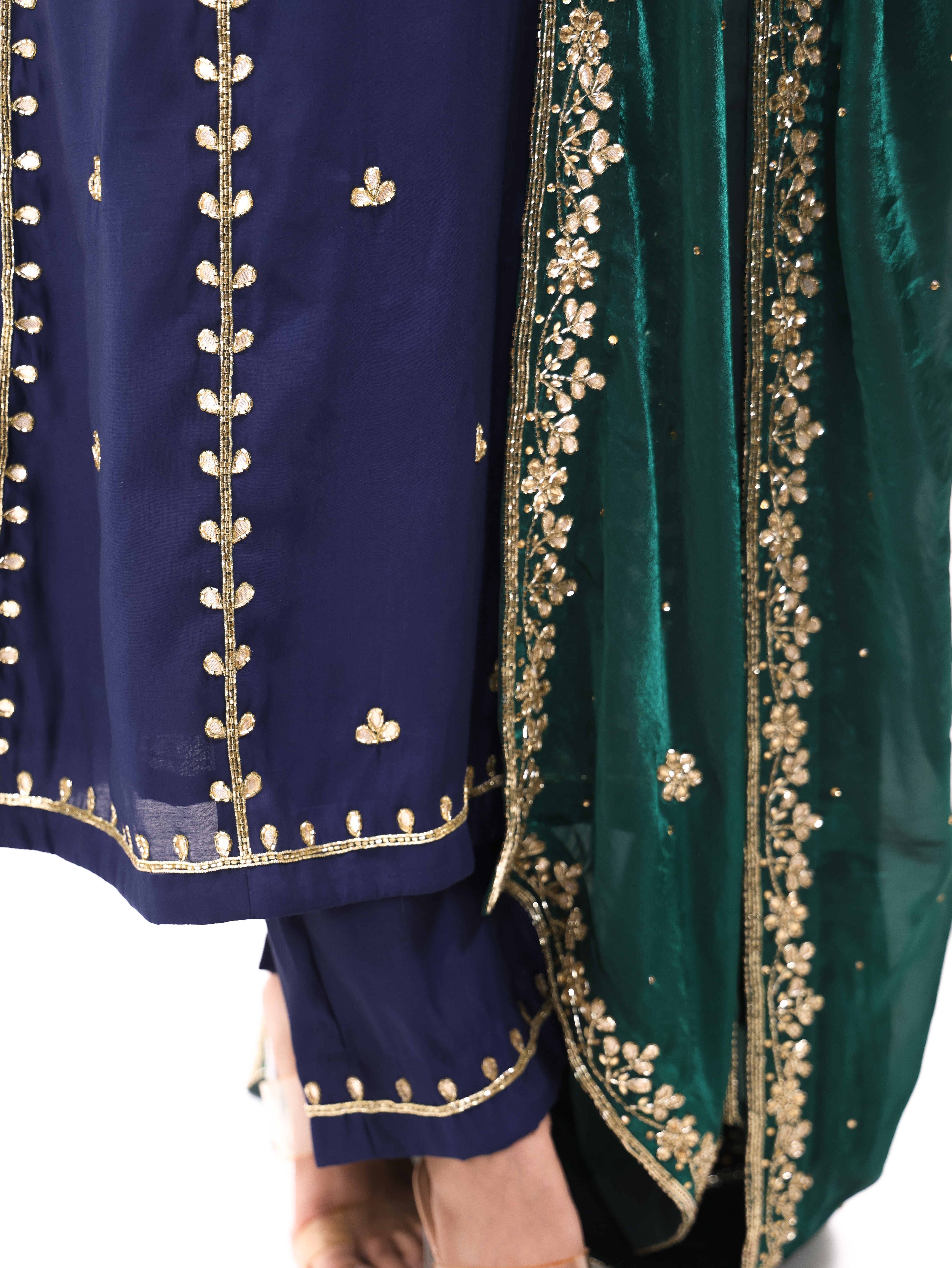 Falak Navy Blue Kurta Set