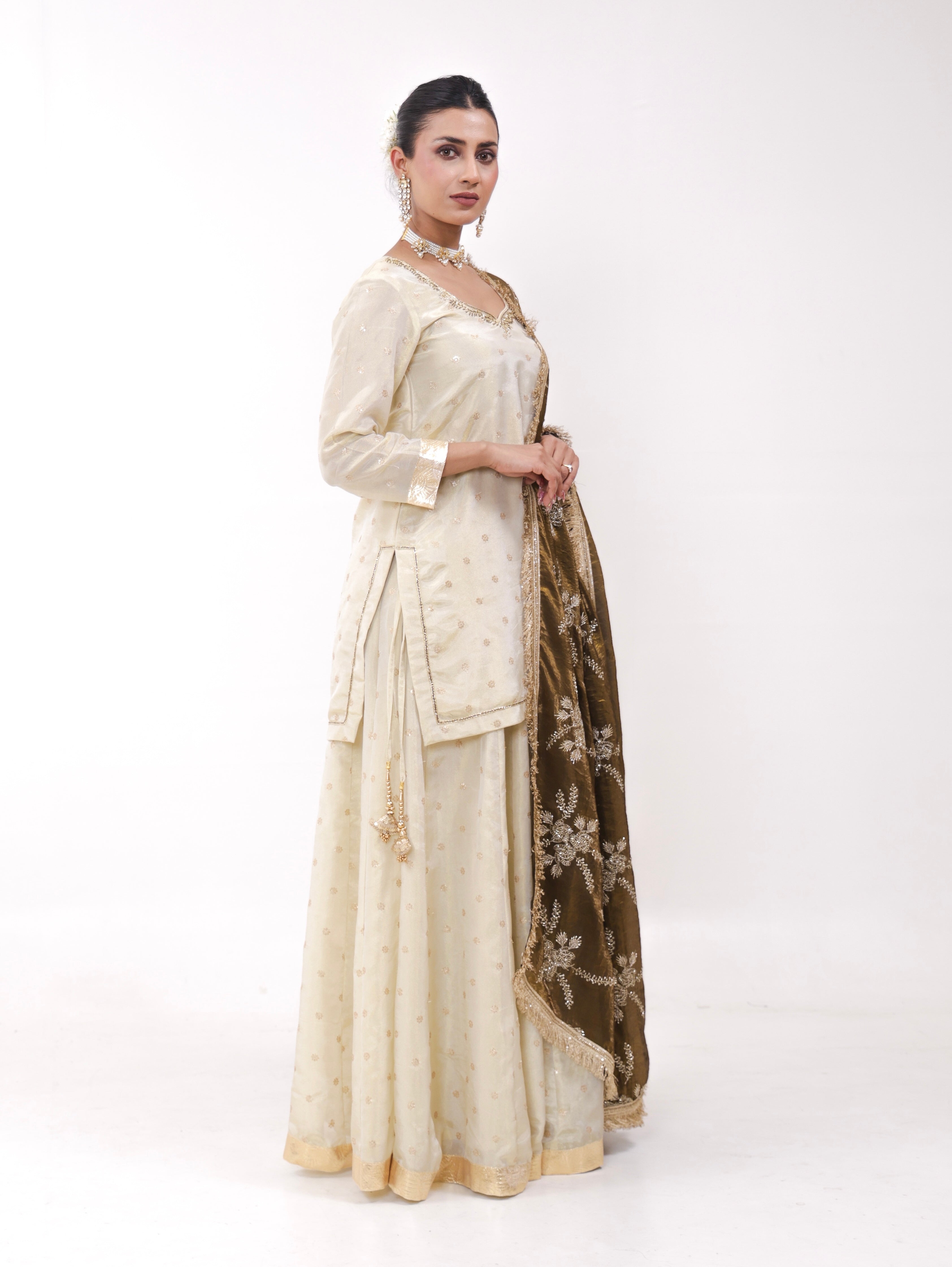 Falak Golden lehenga set