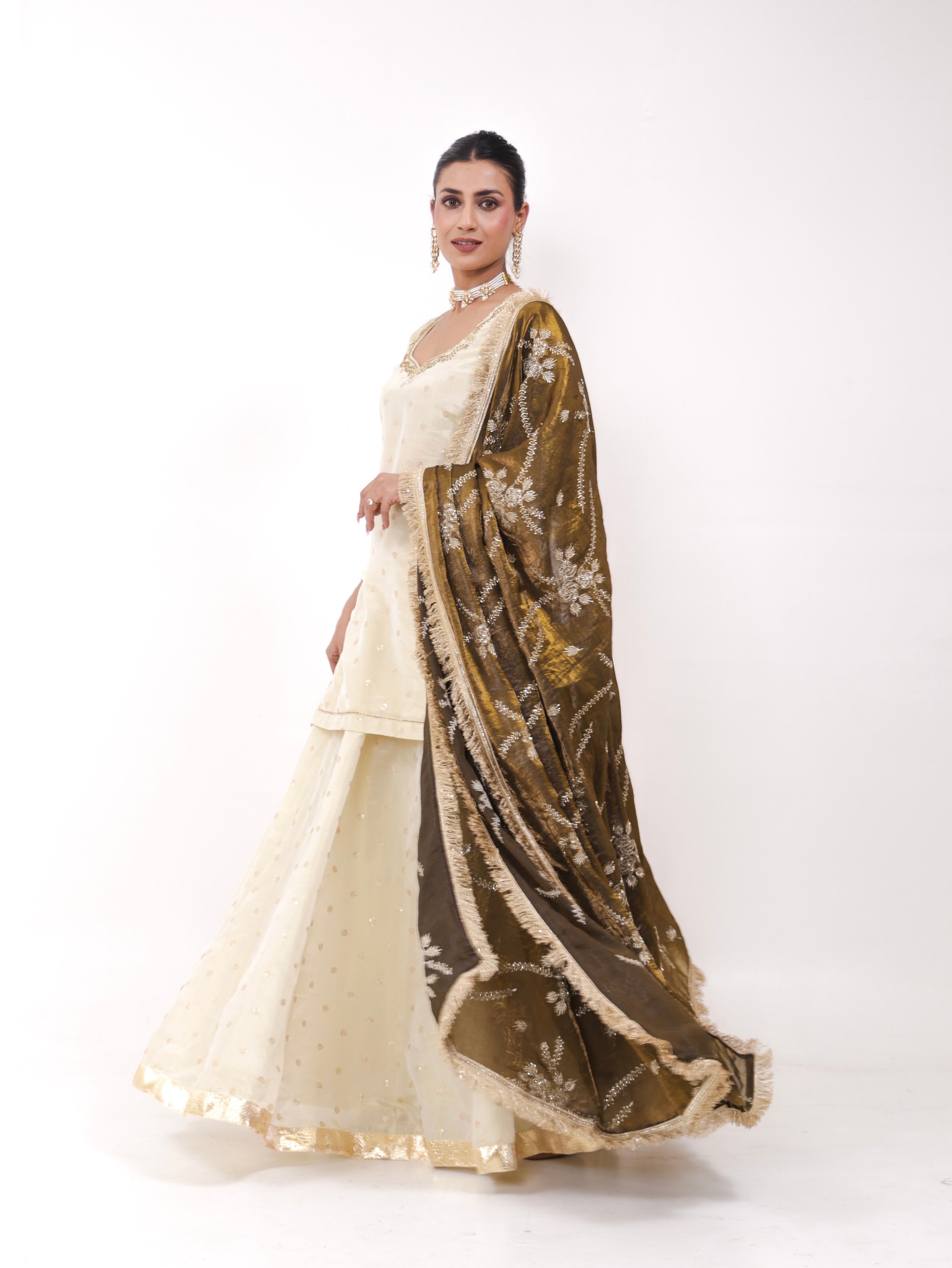 Falak Golden lehenga set