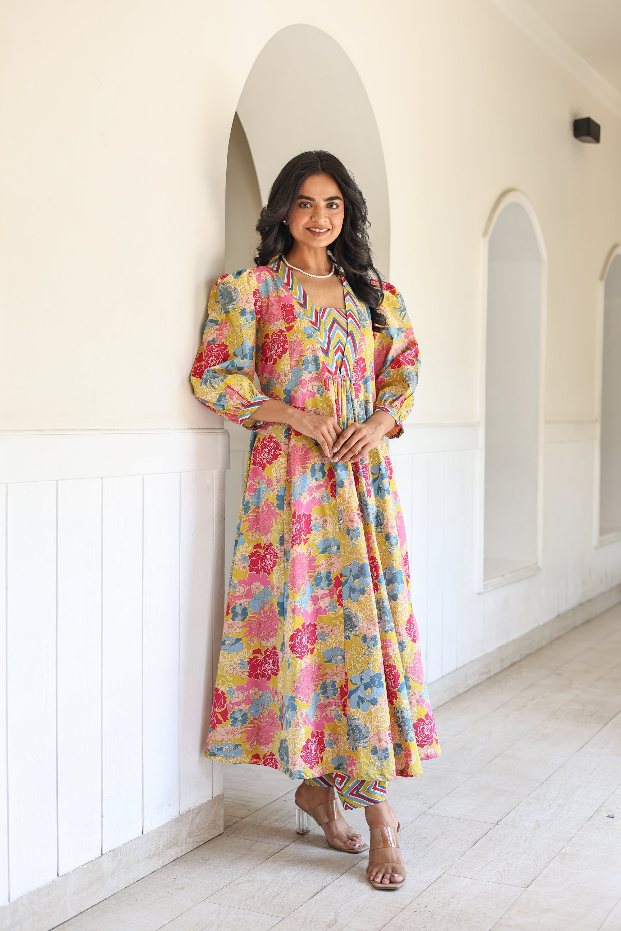 Multicolour floral Suit Set