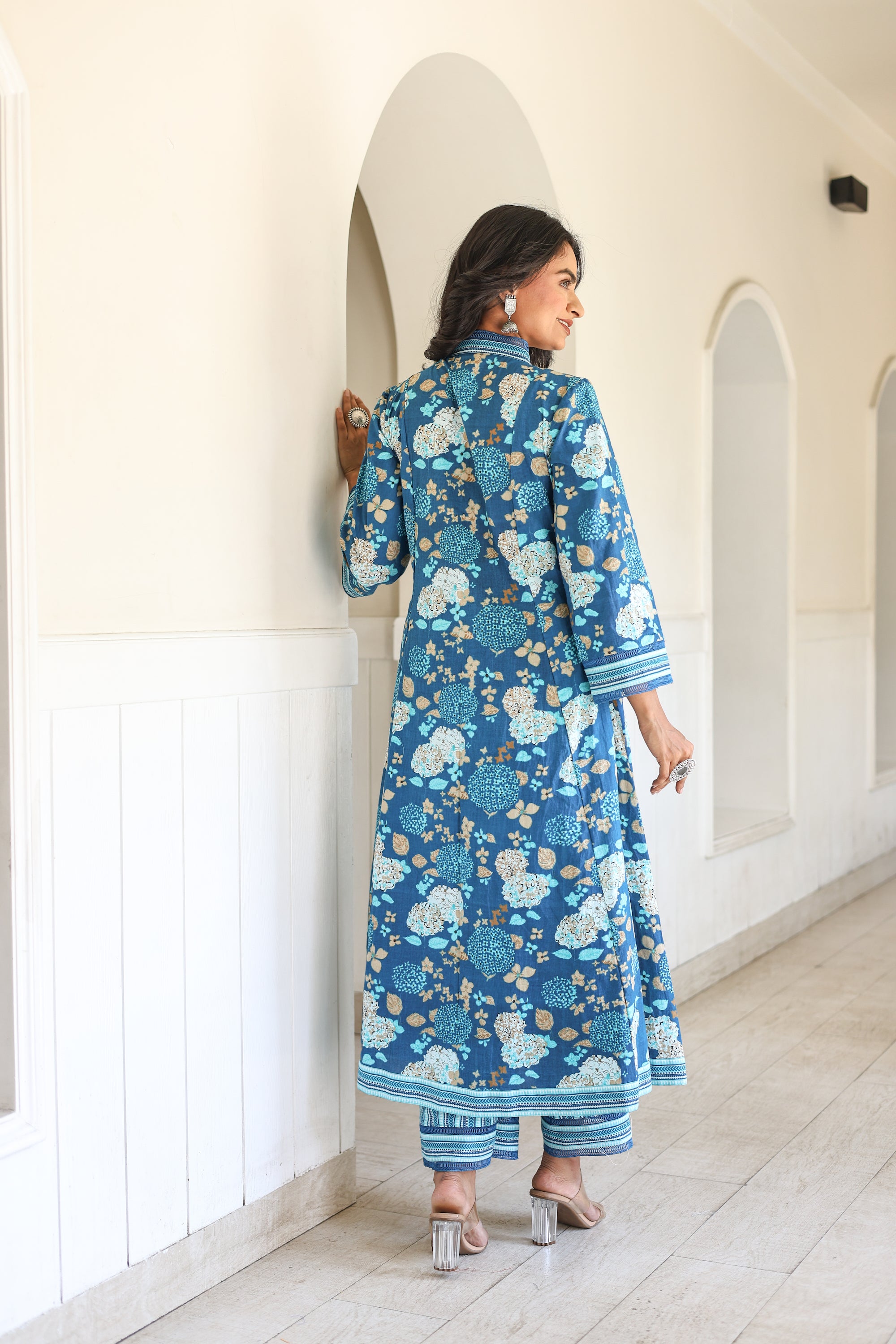 Blue floral summer set