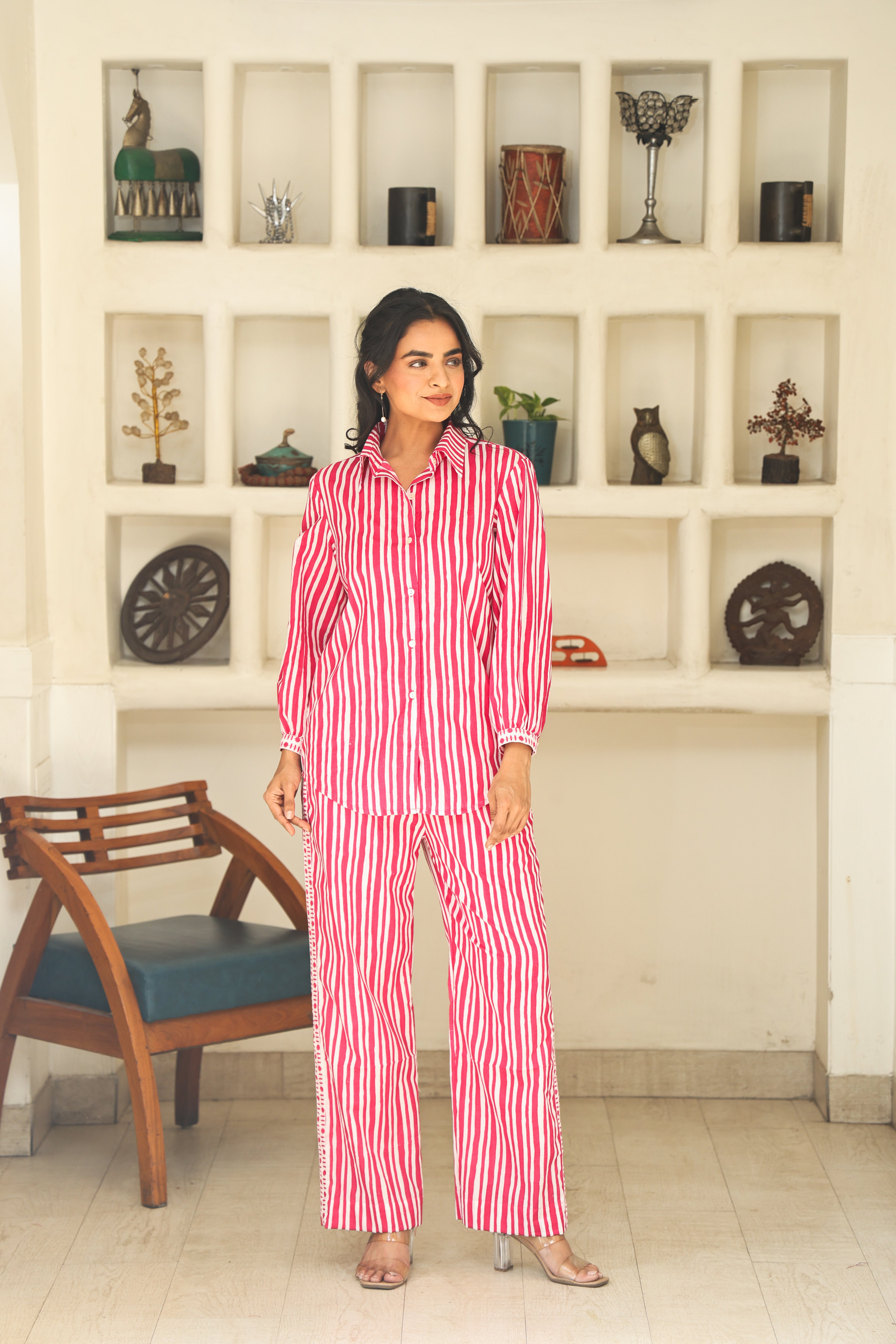 PINK STRIPE CO-ORD SET