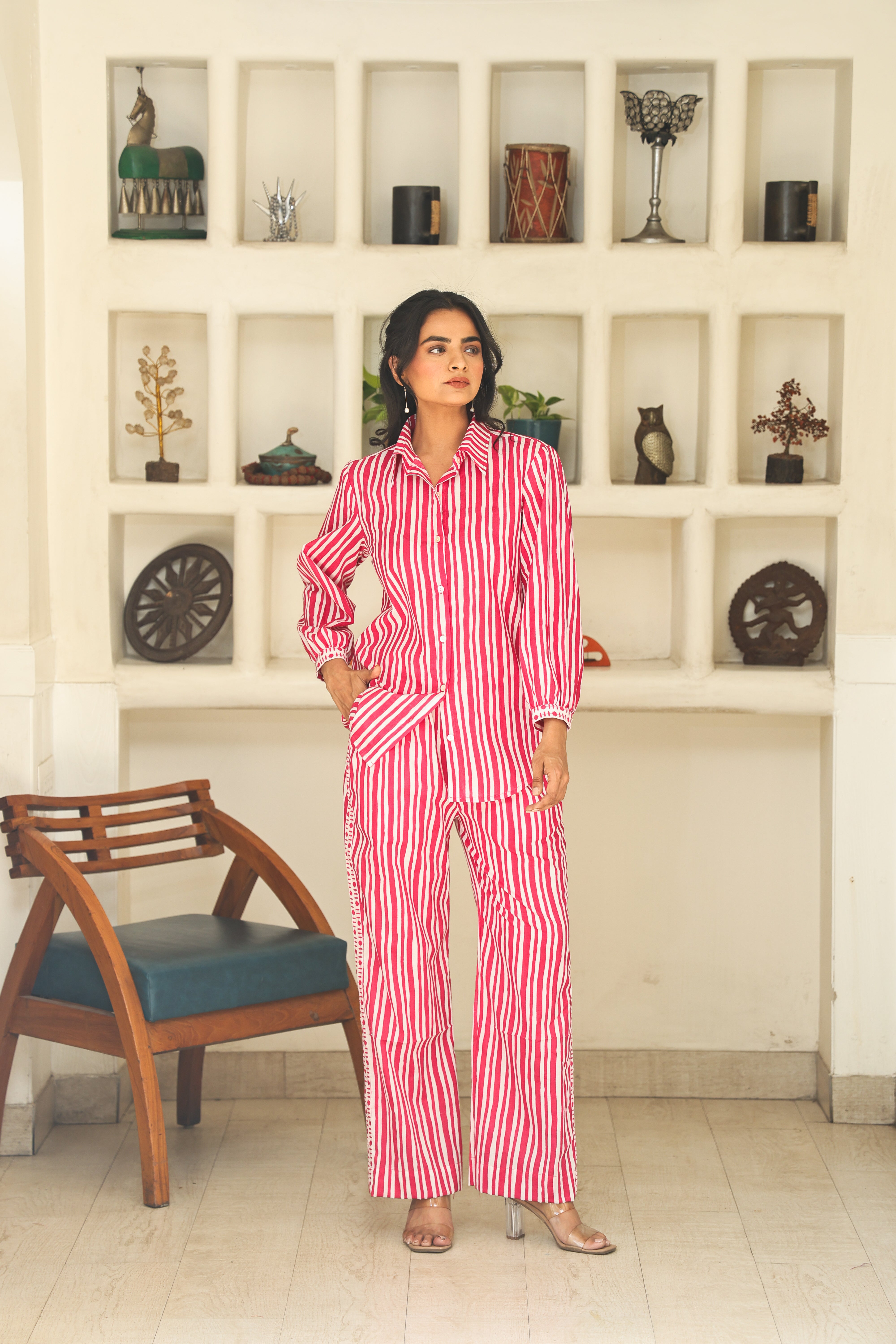 PINK STRIPE CO-ORD SET