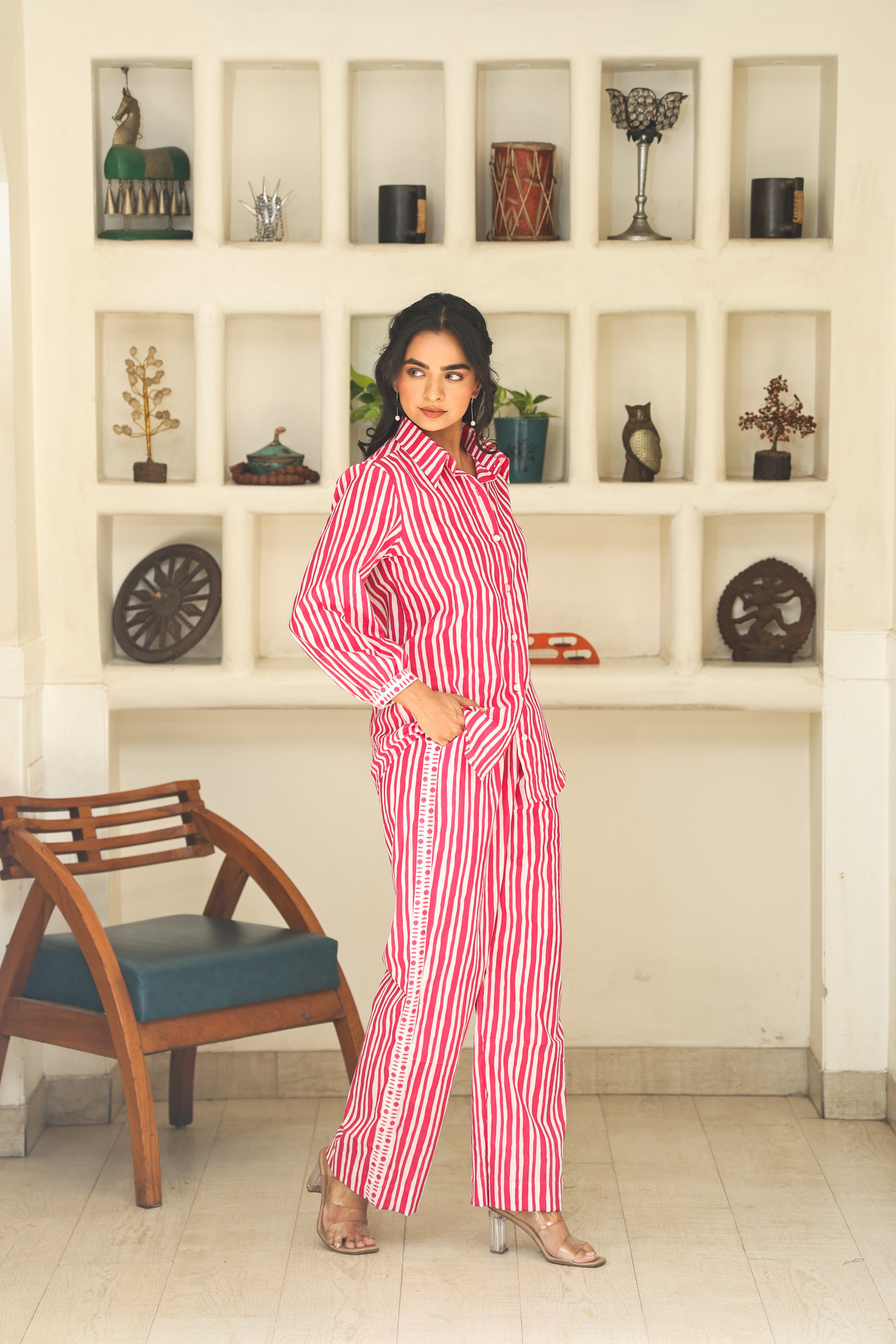 PINK STRIPE CO-ORD SET