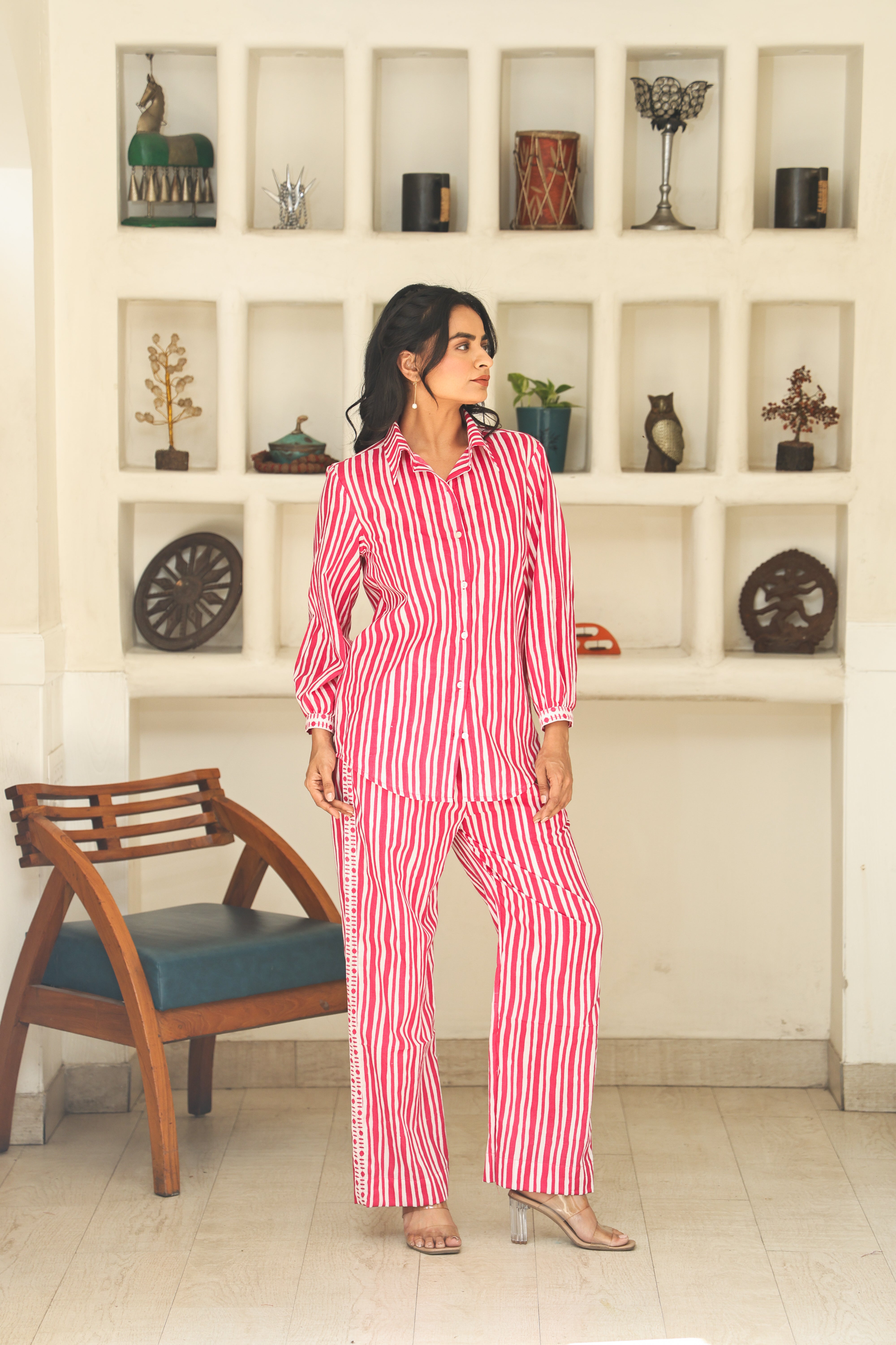 PINK STRIPE CO-ORD SET