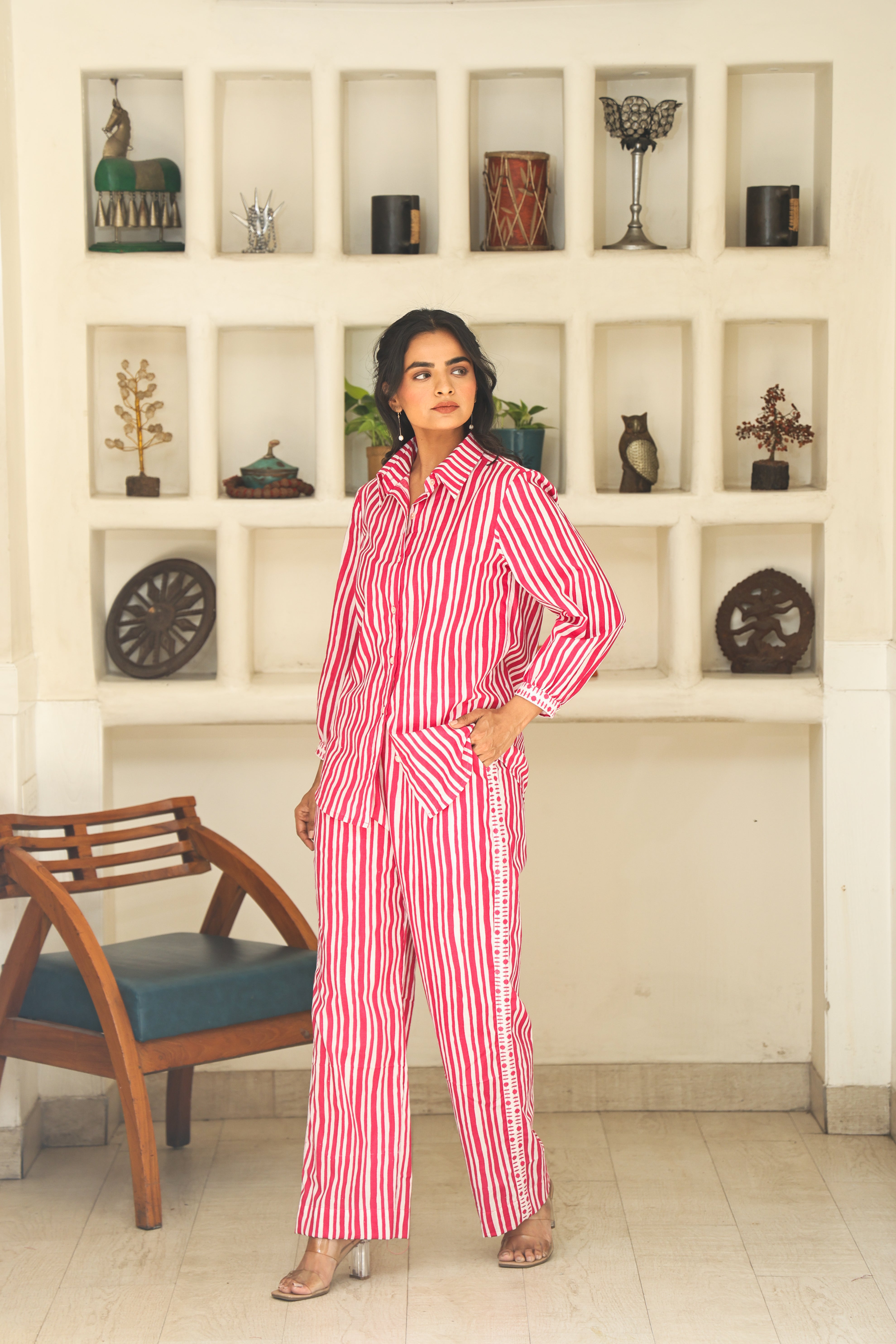 PINK STRIPE CO-ORD SET