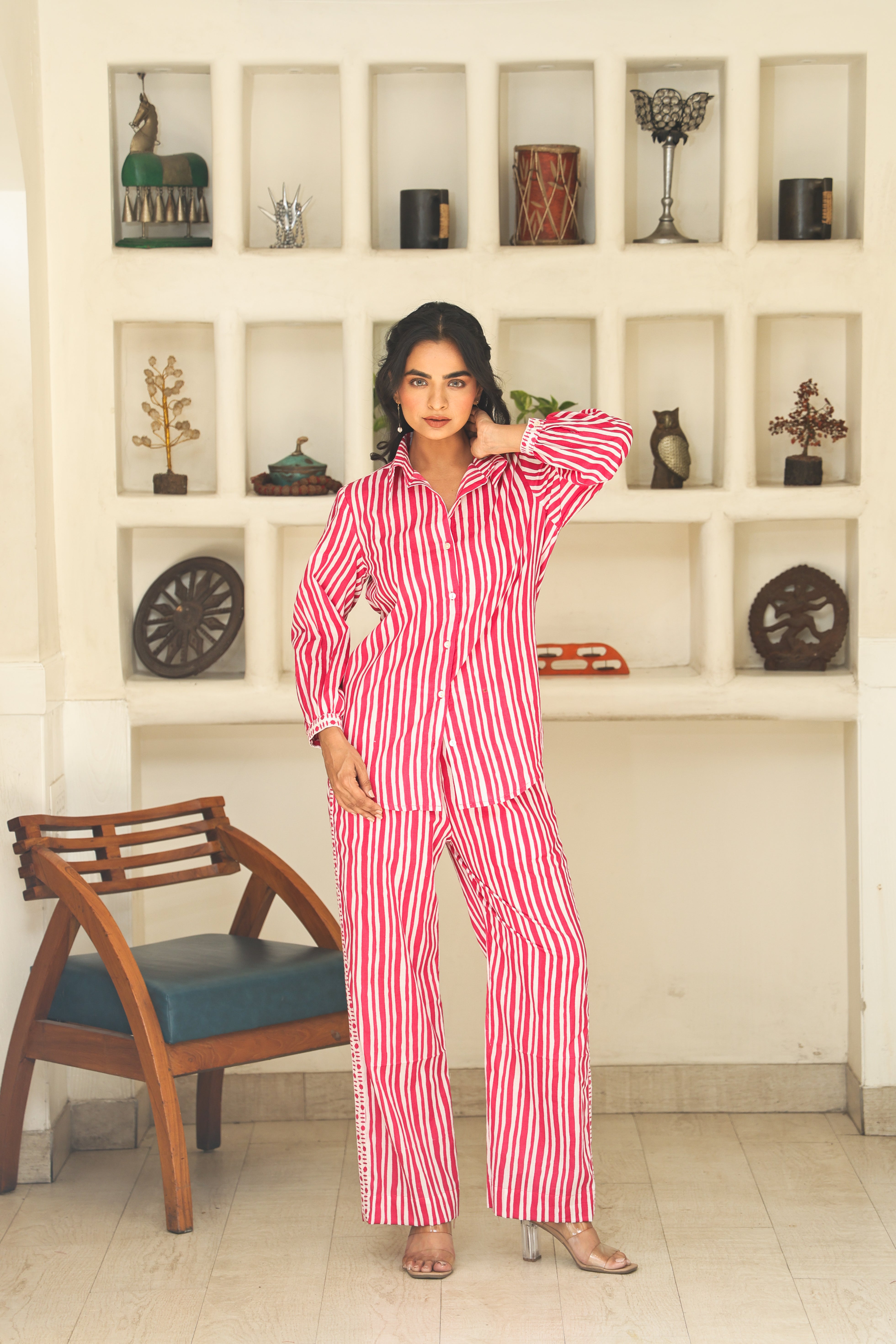 PINK STRIPE CO-ORD SET