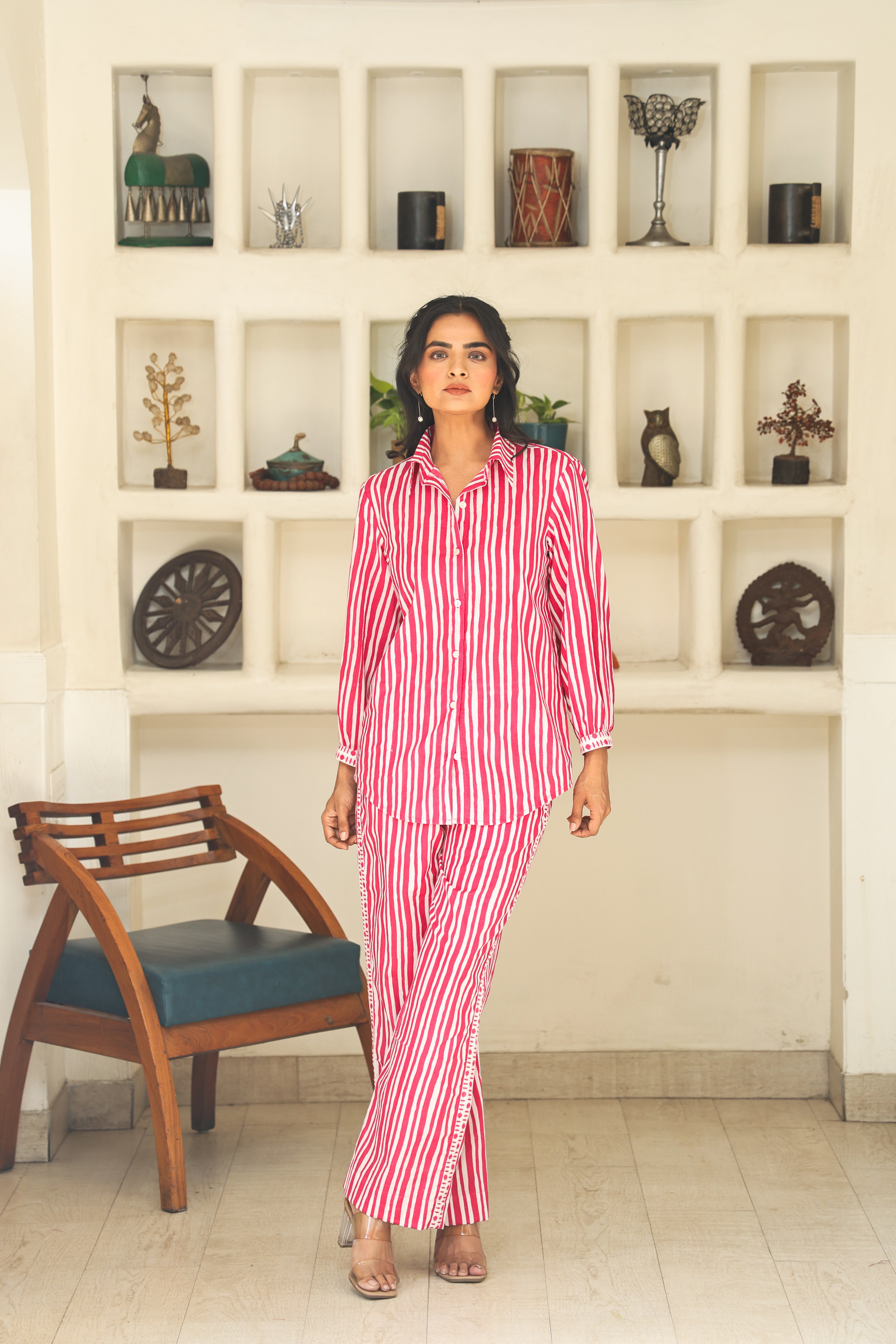 PINK STRIPE CO-ORD SET