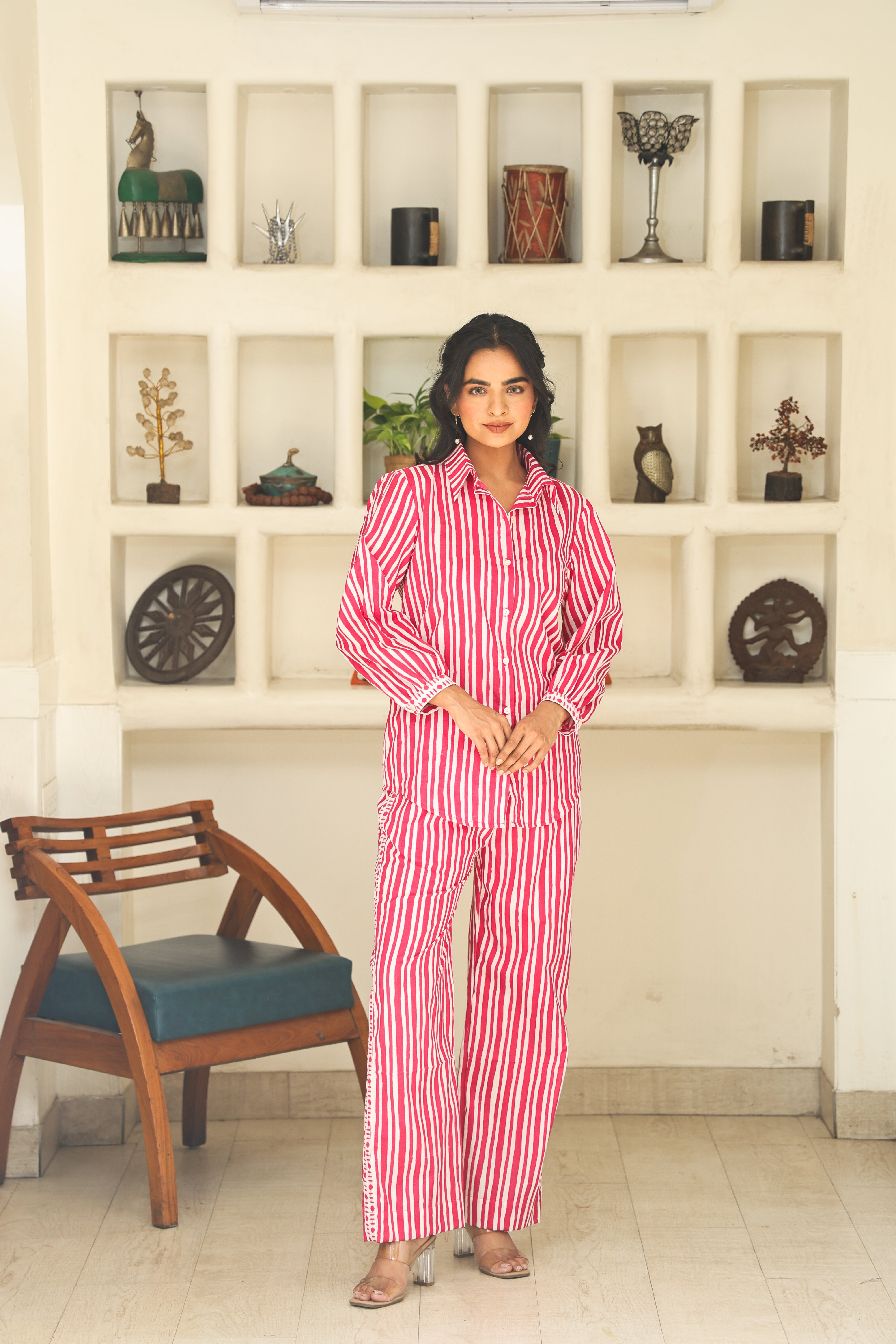 PINK STRIPE CO-ORD SET