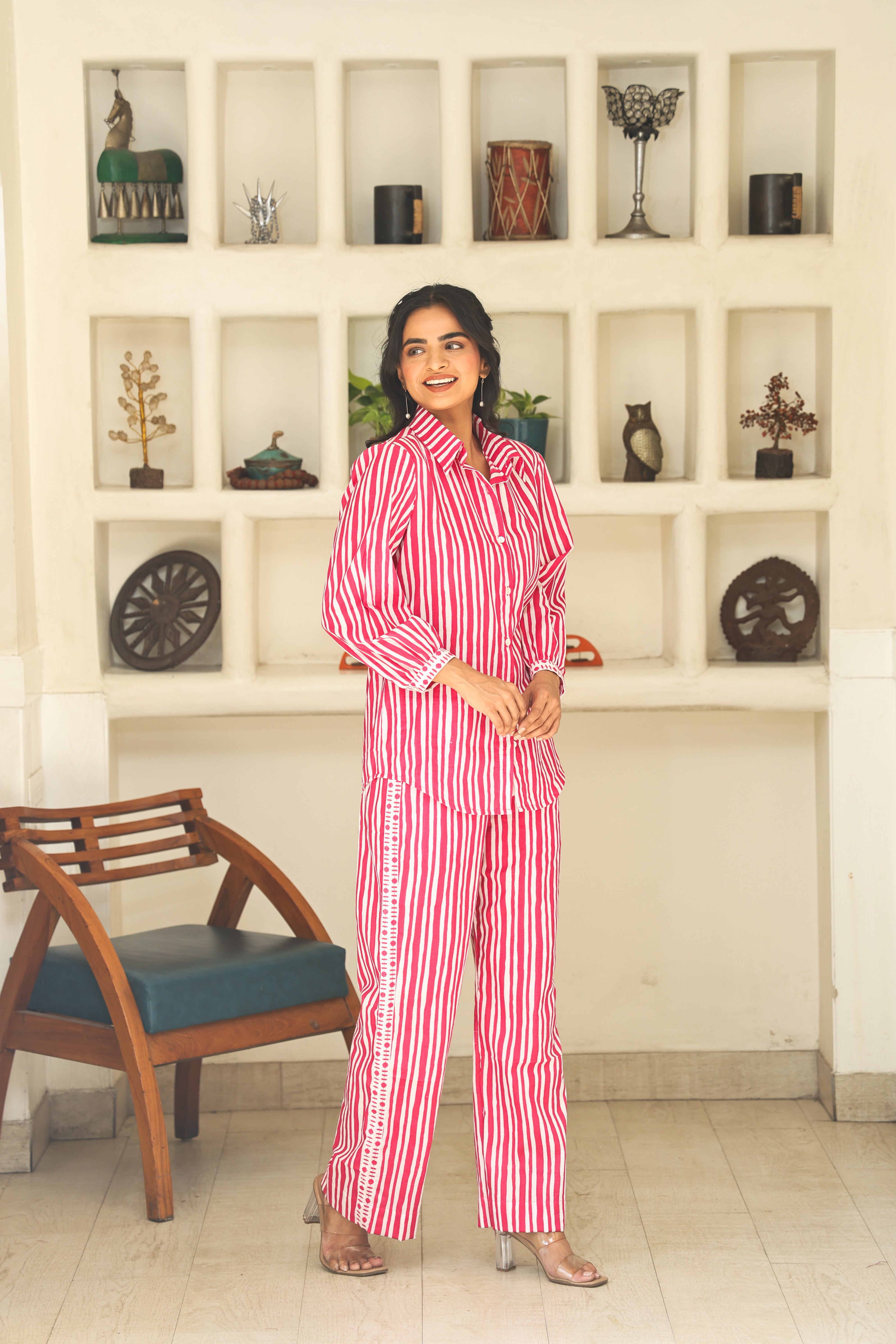 PINK STRIPE CO-ORD SET