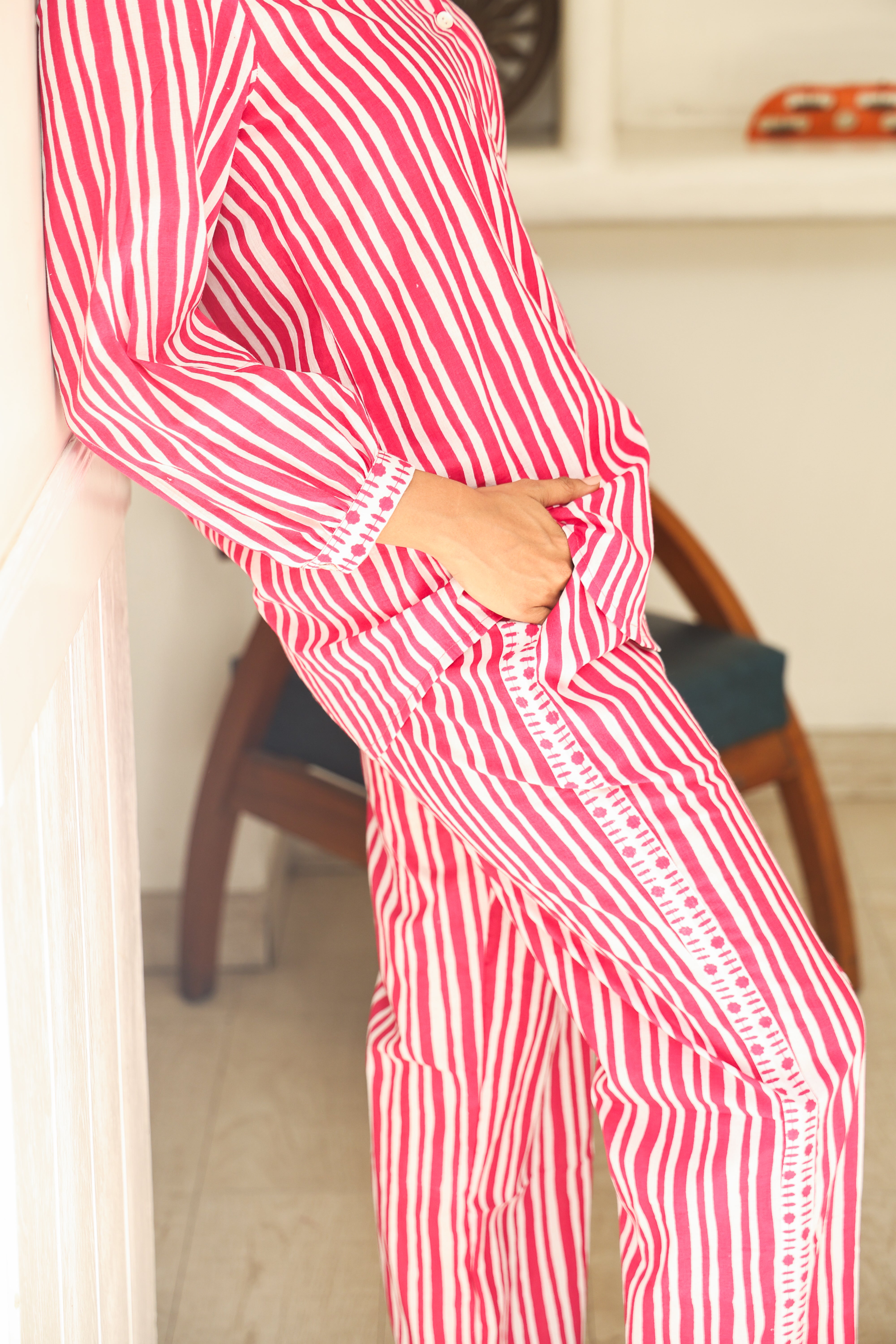 PINK STRIPE CO-ORD SET