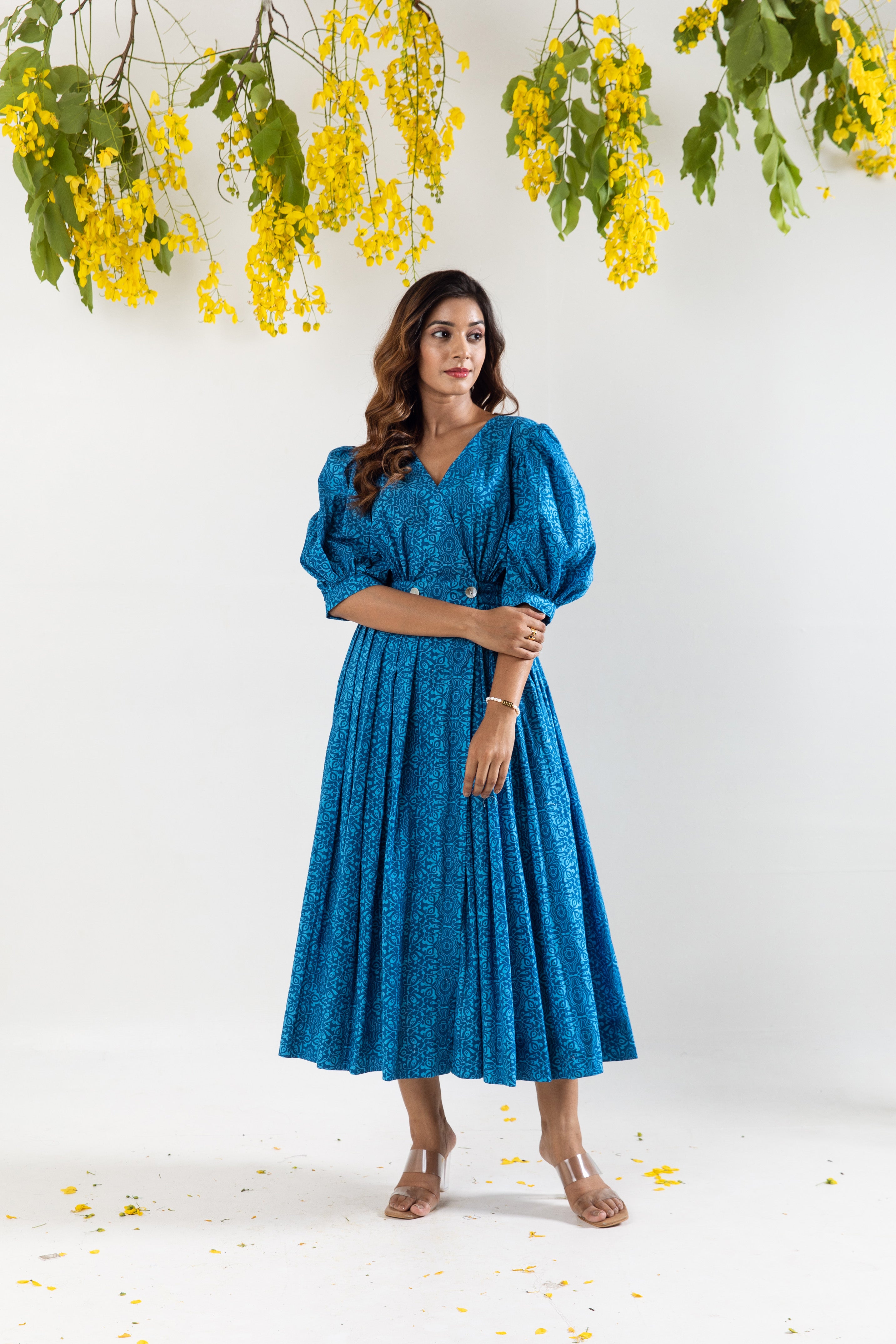 Basic Blue Wrap dress