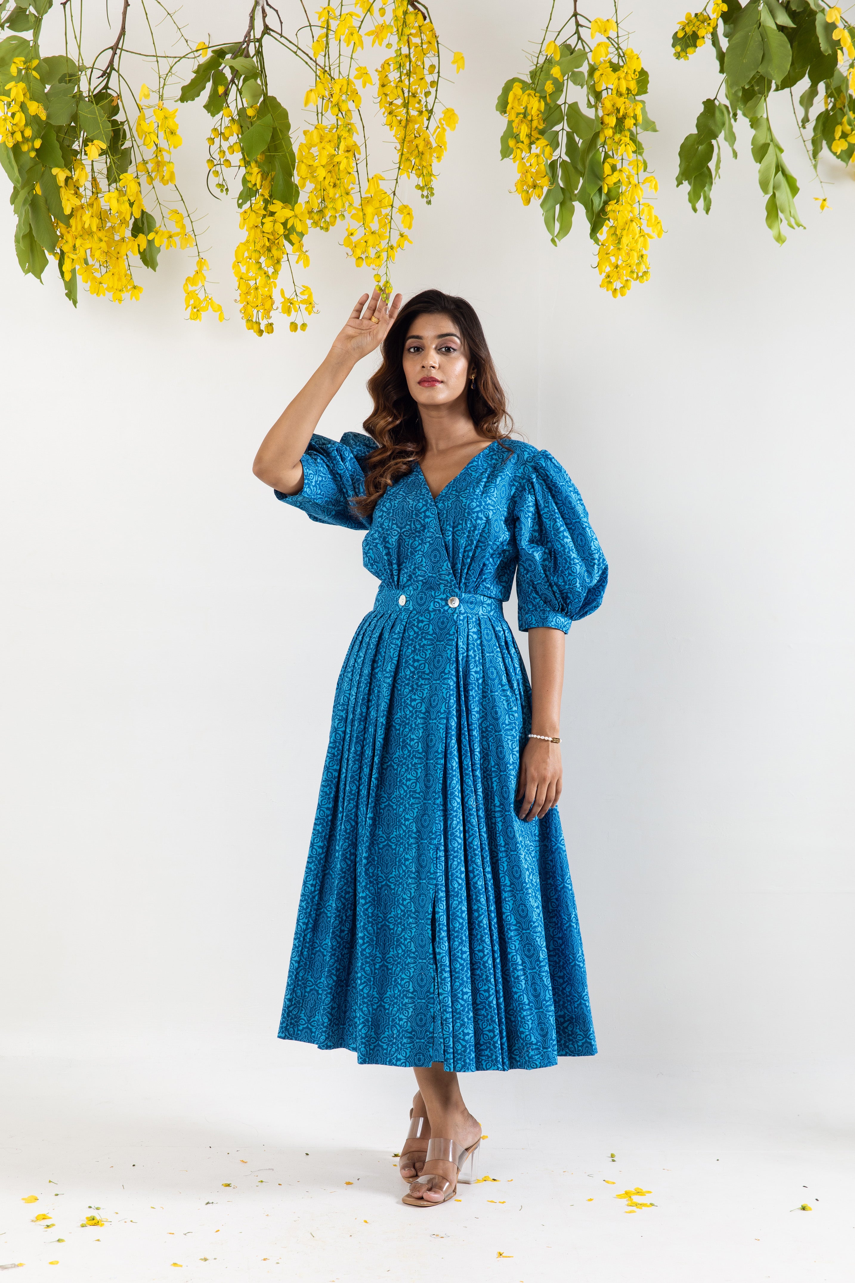Basic Blue Wrap dress