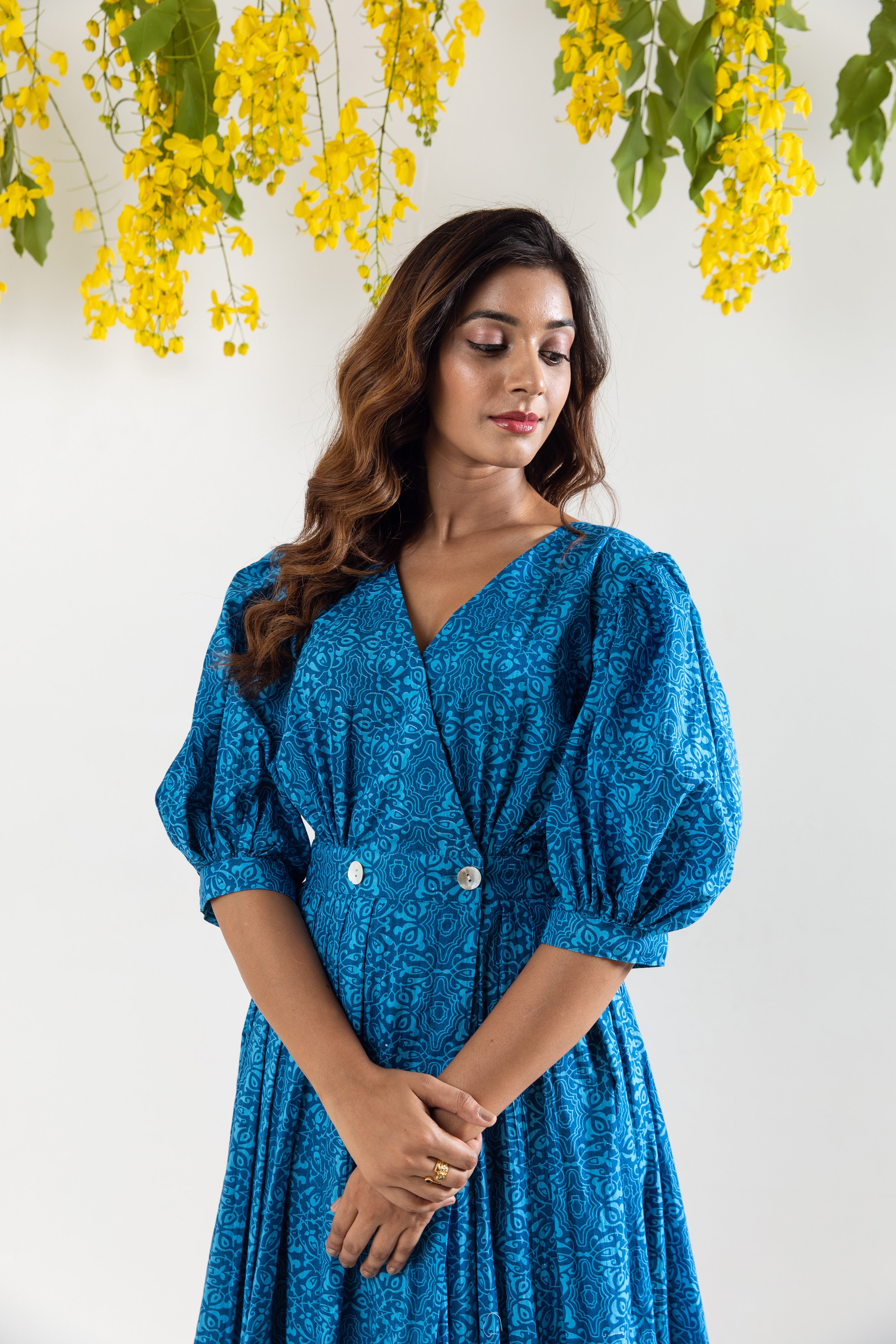 Basic Blue Wrap dress